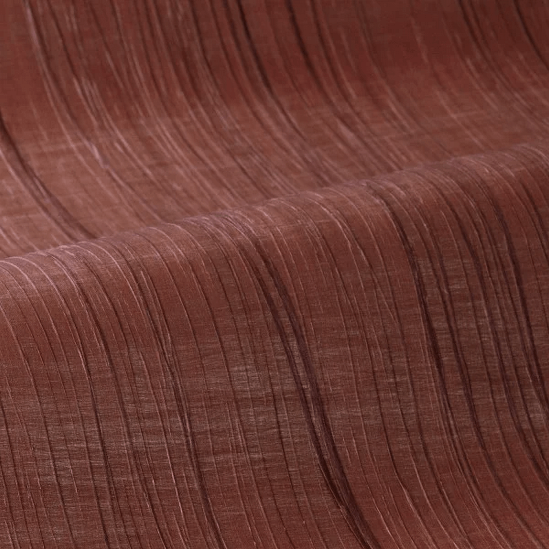 Textured pleated textile wallpaper RAI - SIENNE BRULÉ copper