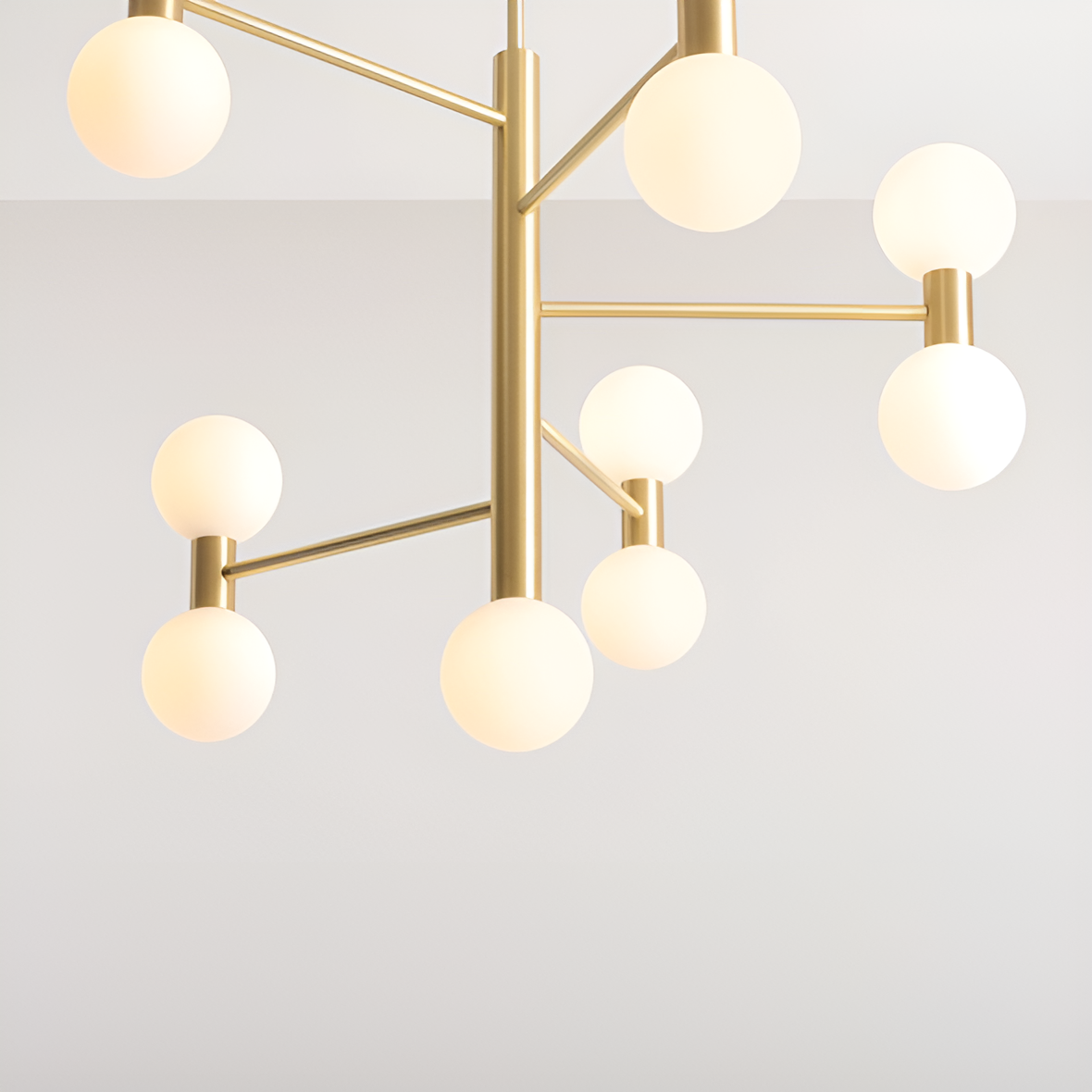 Brass flare ceiling lamp