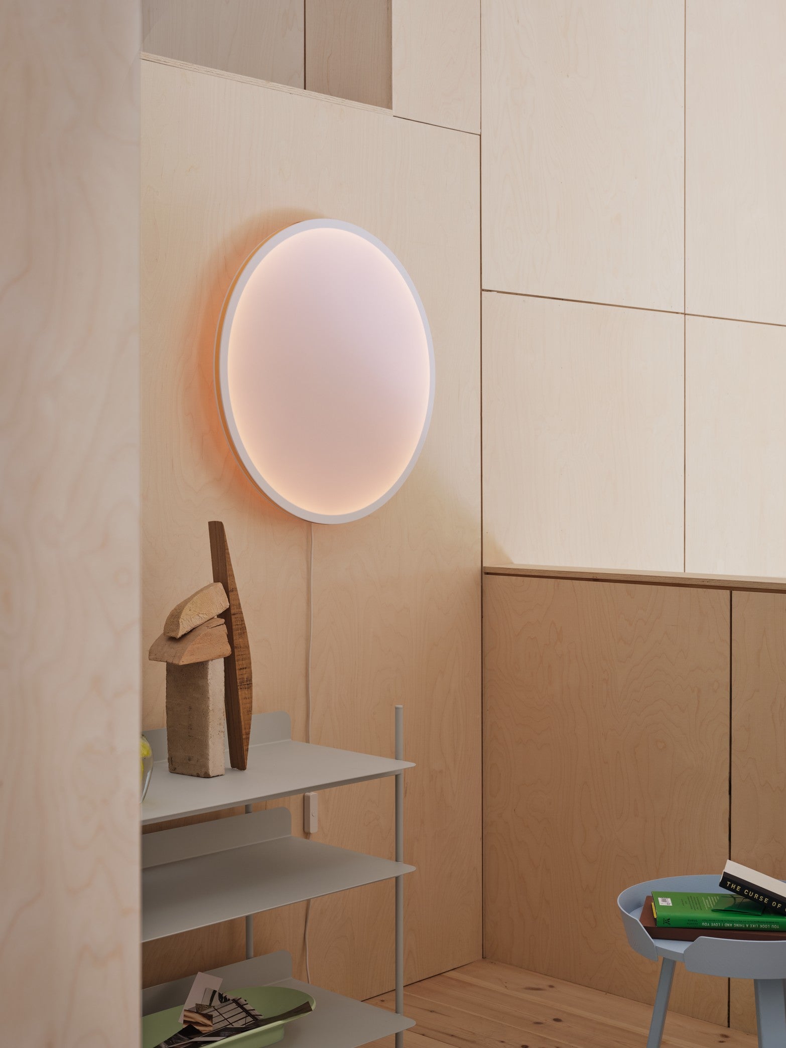 Wall Lamp CALM White with Gray Trim