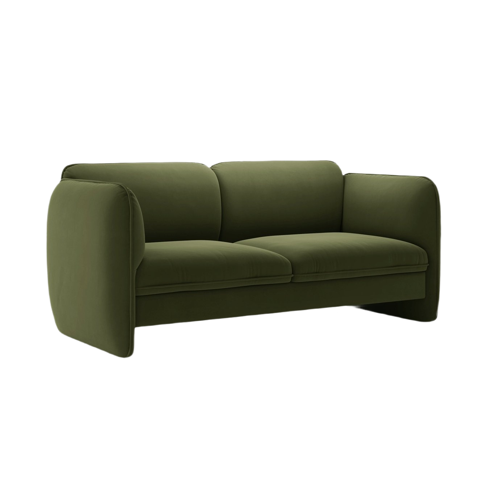 Sofa aksamitna 2-osobowa GEORGIA zielony