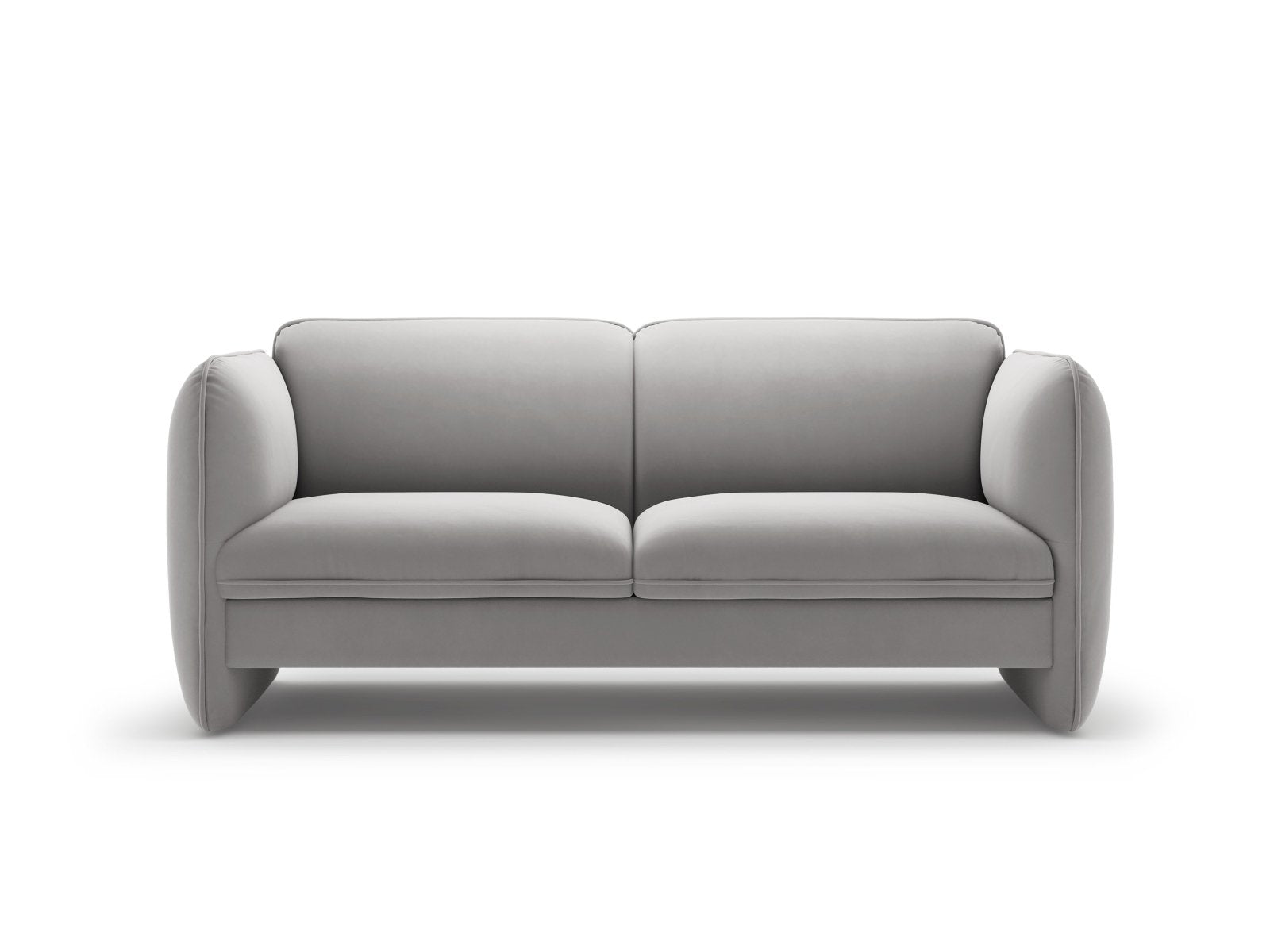 Sofa aksamitna 2-osobowa GEORGIA jasnoszary