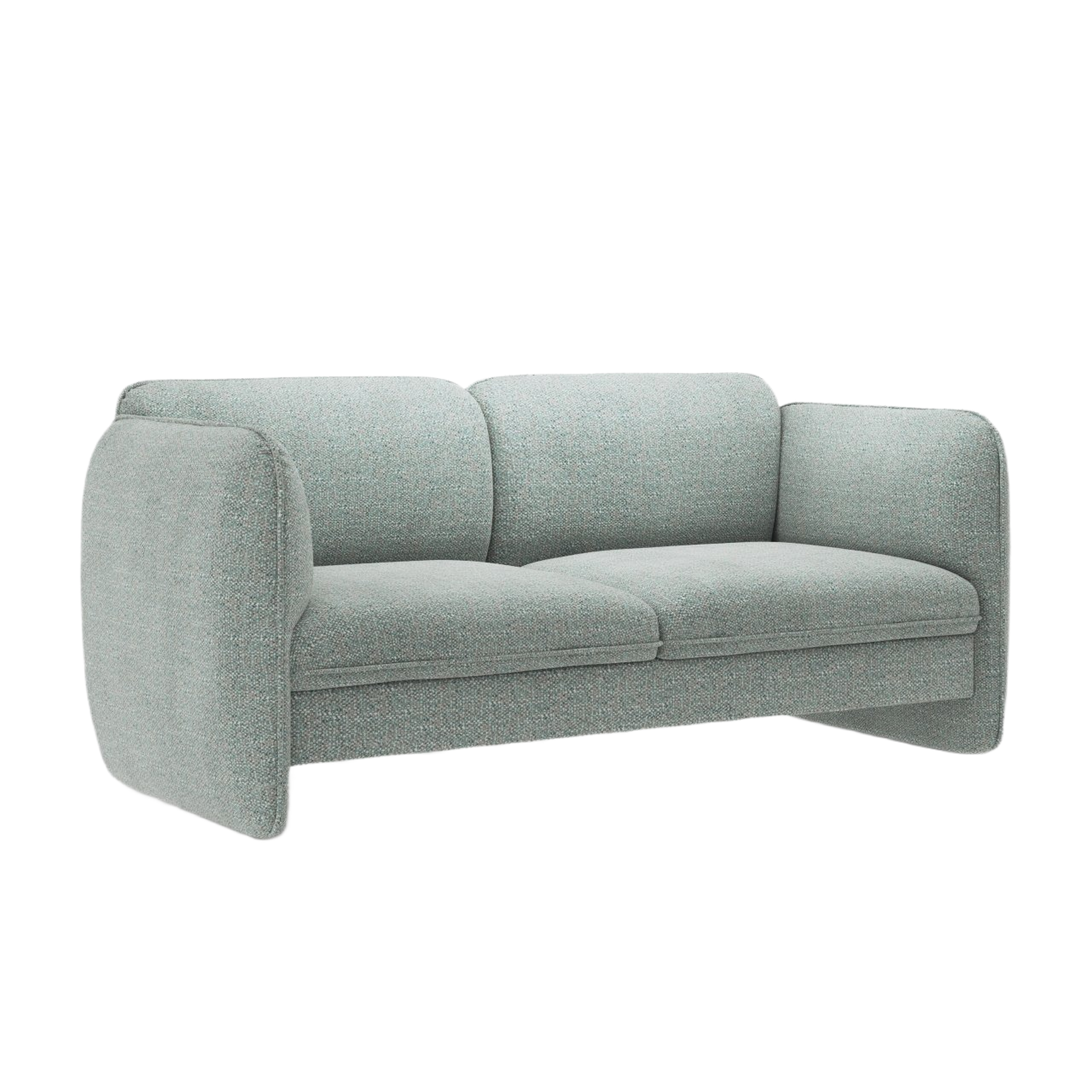 2-seater Sofa GEORGIA light blue chenille