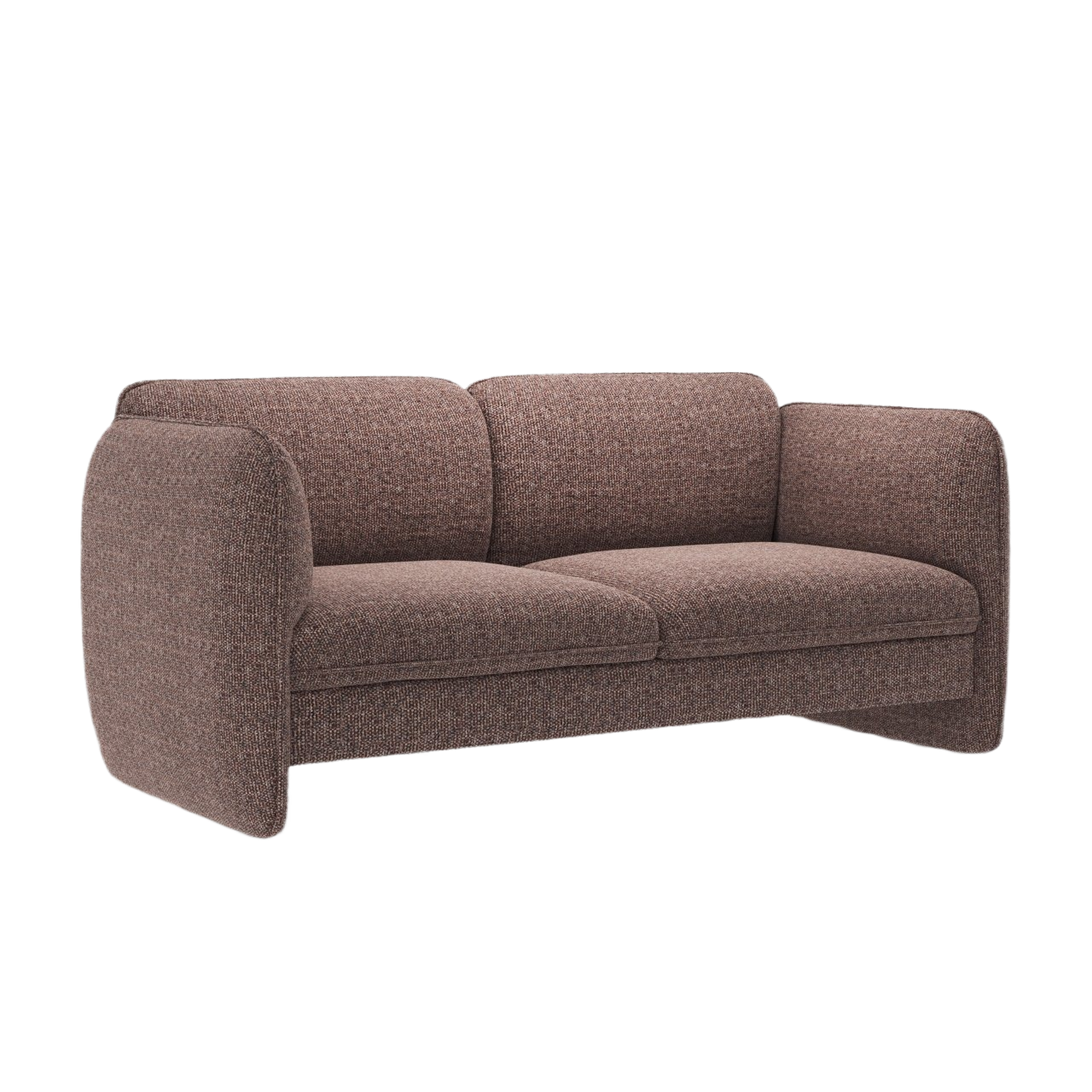 2-seater Sofa GEORGIA brown chenille