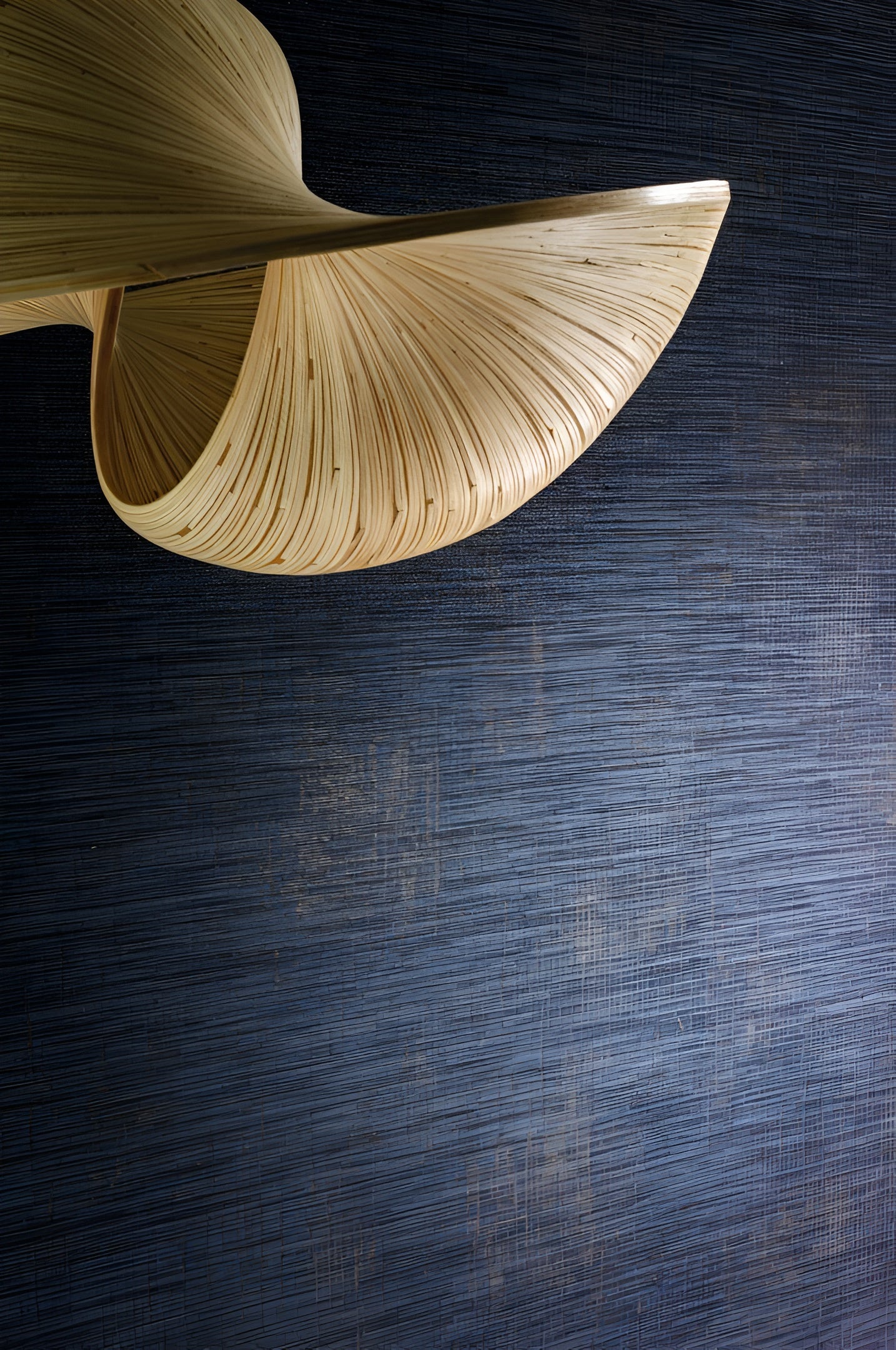 Textile wallpaper with a structural design resembling canvas ORCADE - IVORY ivory