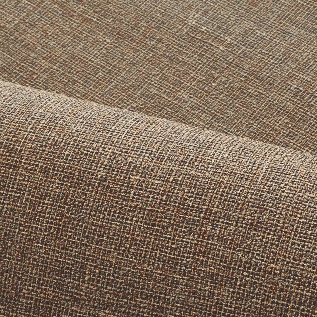 Structural vinyl wallpaper imitating jute LIENZO - SÉPIA brown