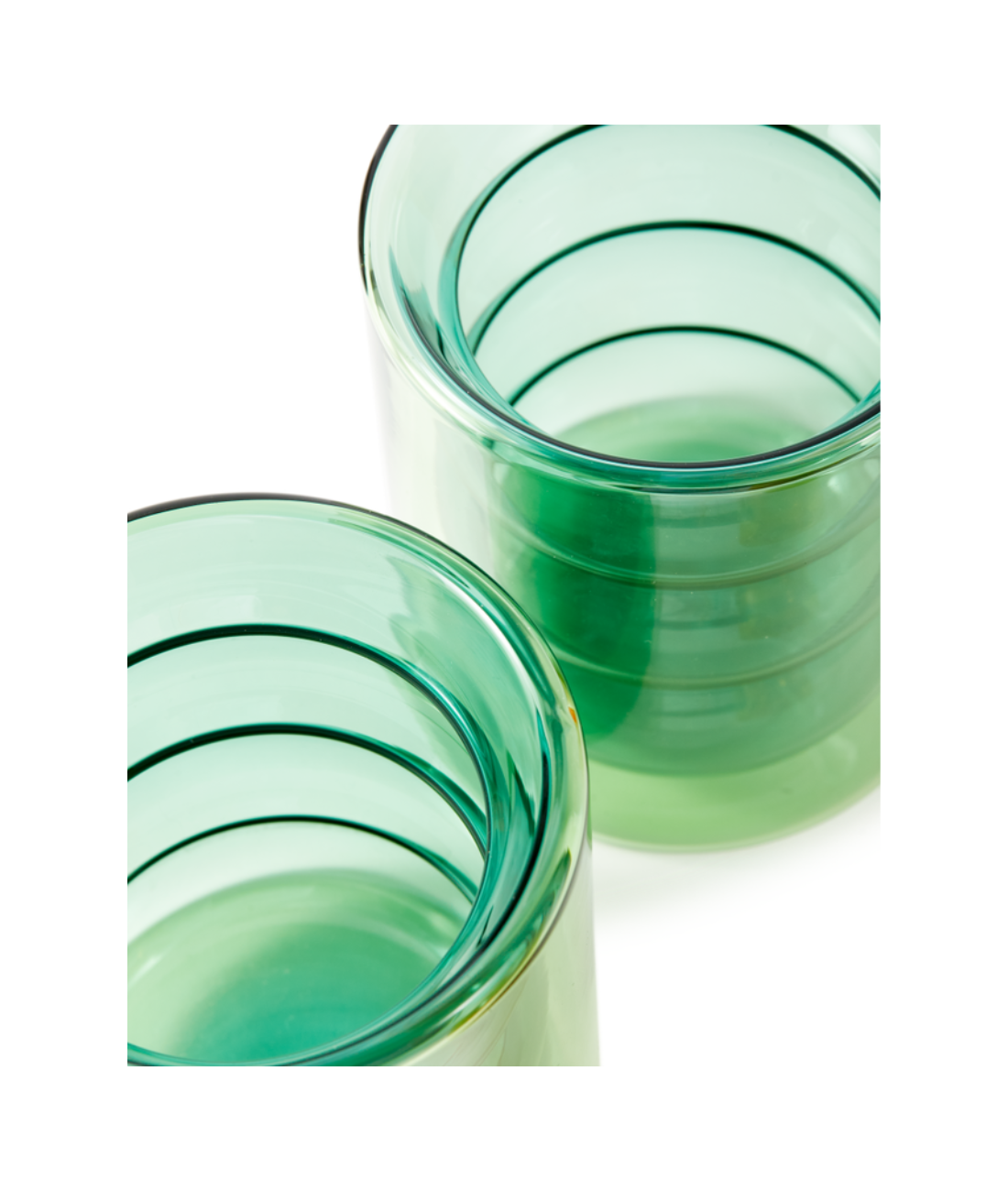 CHUBBY dunkelgrünes Glasset