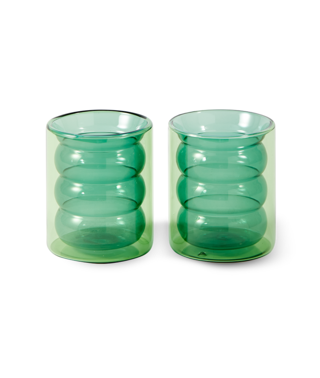 CHUBBY dunkelgrünes Glasset
