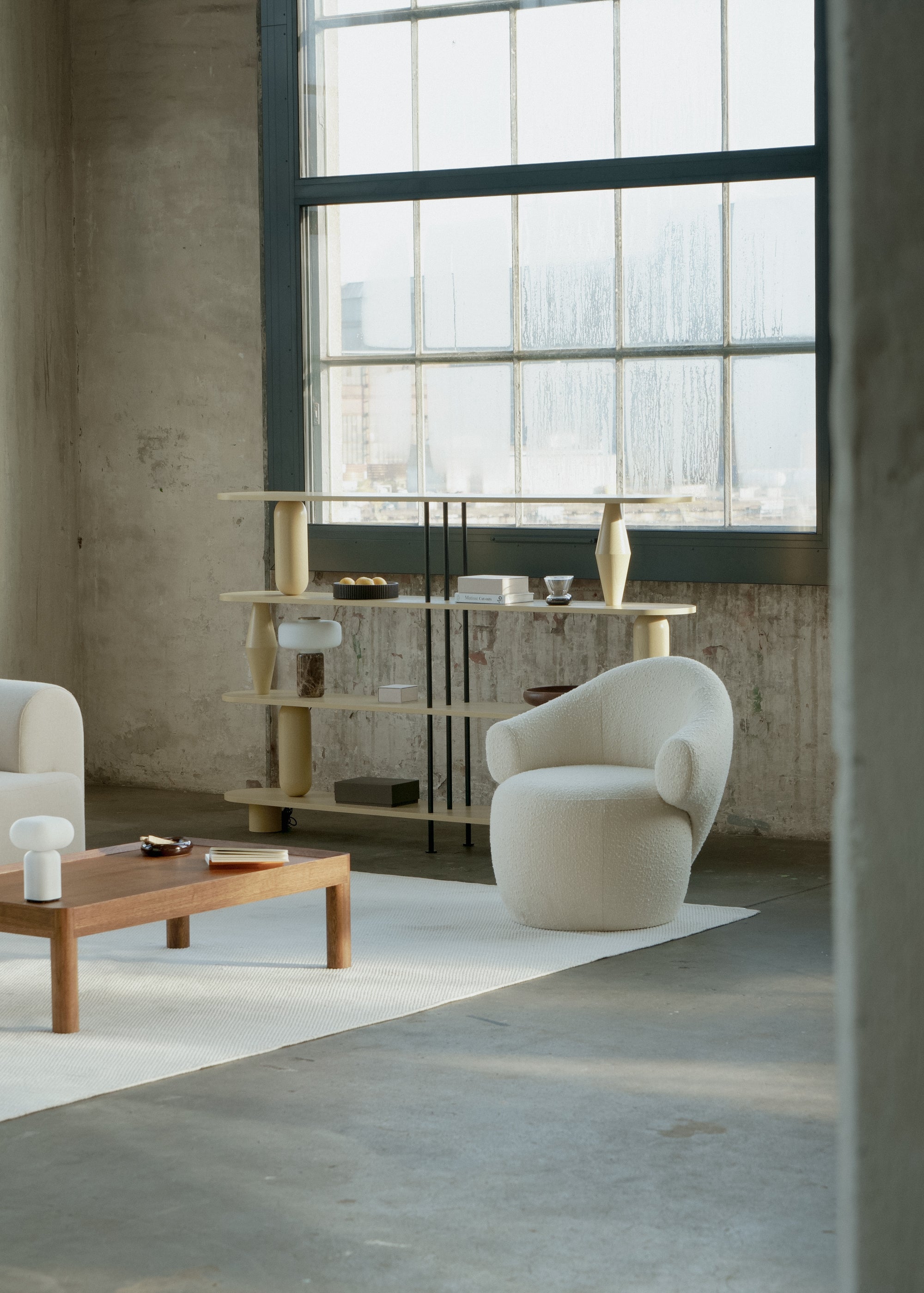 CONVA Armchair in Green Boucle