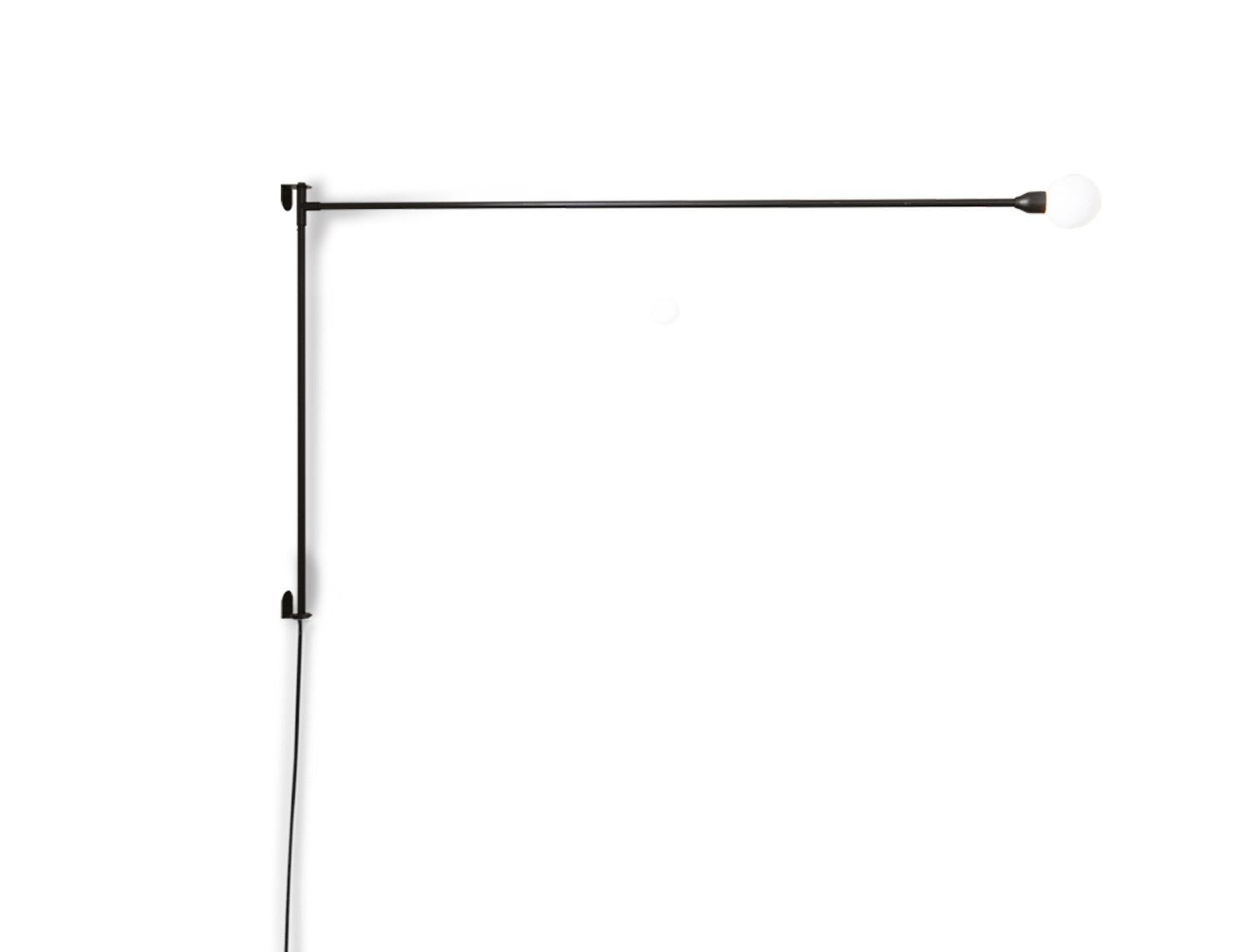 Wall lamp with arm POTENCE PIVOTANTE black