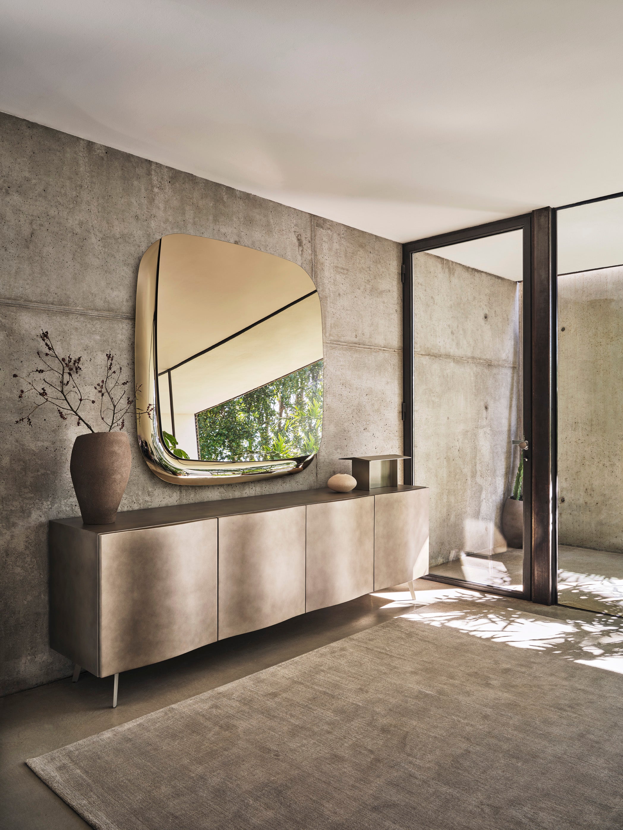 Colette Mirror Brown Glass