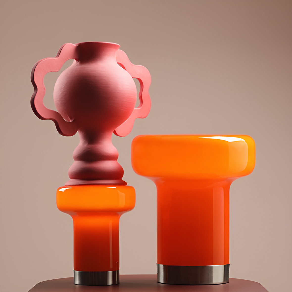 Bonbon orange table lamp