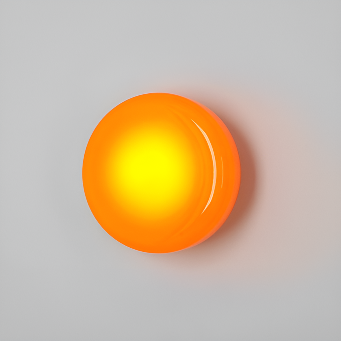 Orangefarbene Wandleuchte BONBON