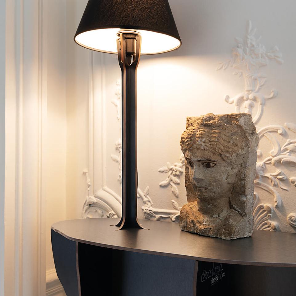 Console with lamp DIVA LUCIA black