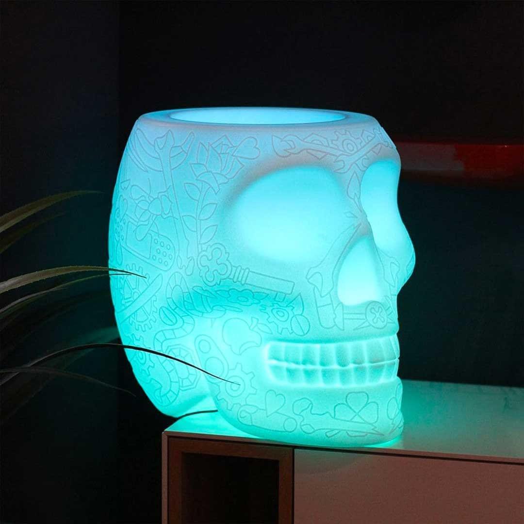 Doniczka MEXICO LED biały Qeeboo Eye on Design