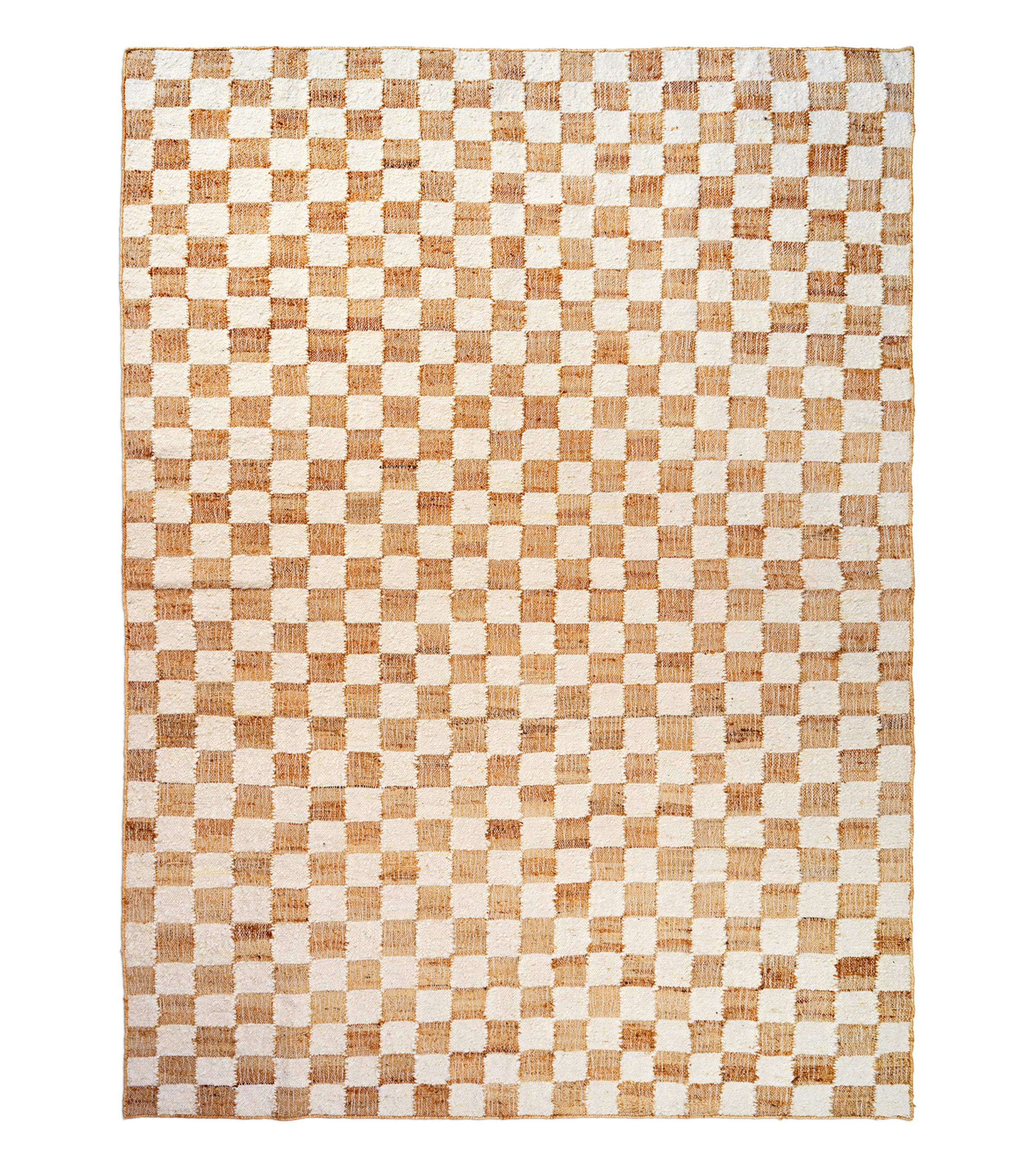 Woll-Jute-Teppich CHECK beige