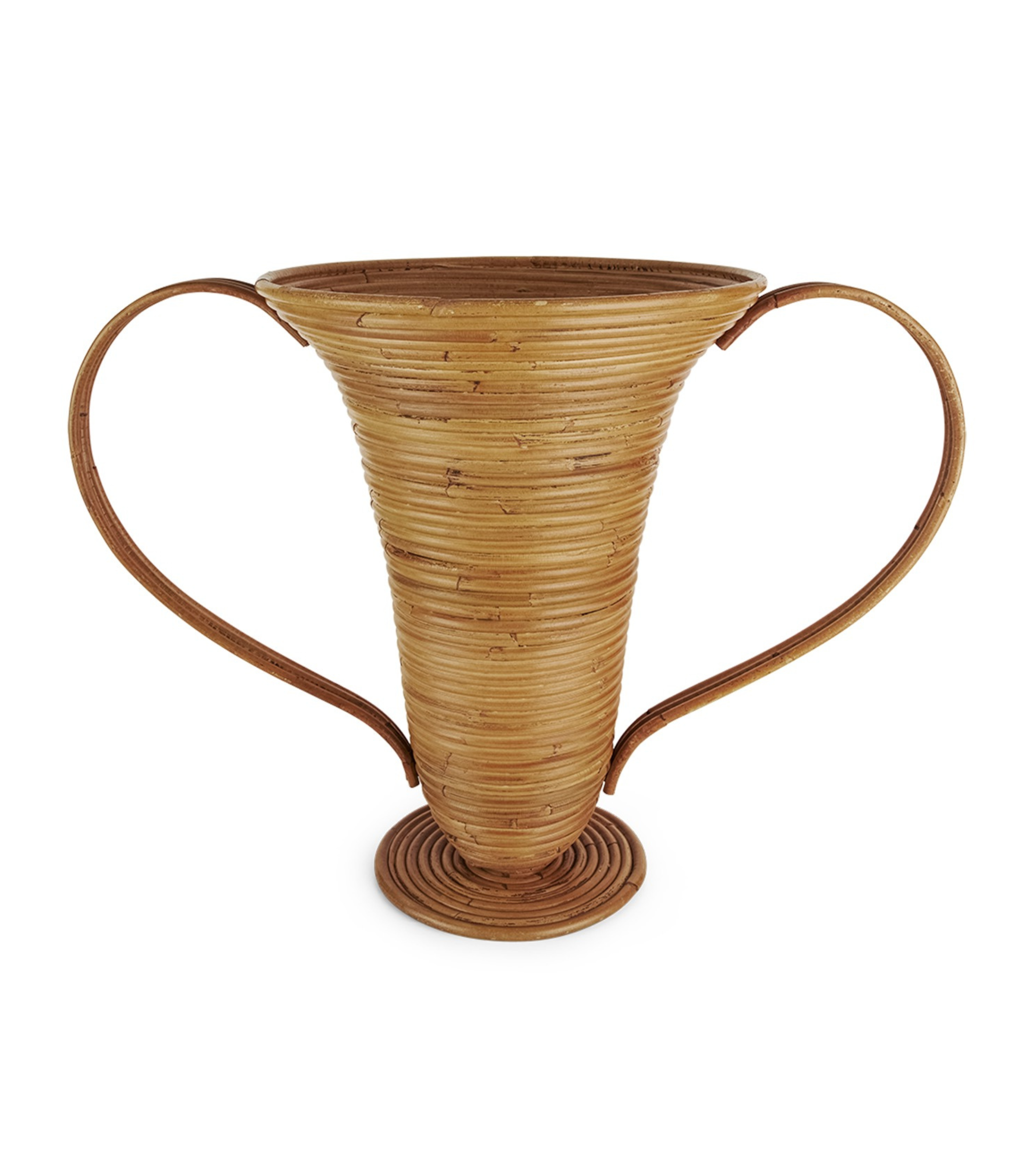AMPHORA vase dark brown rattan