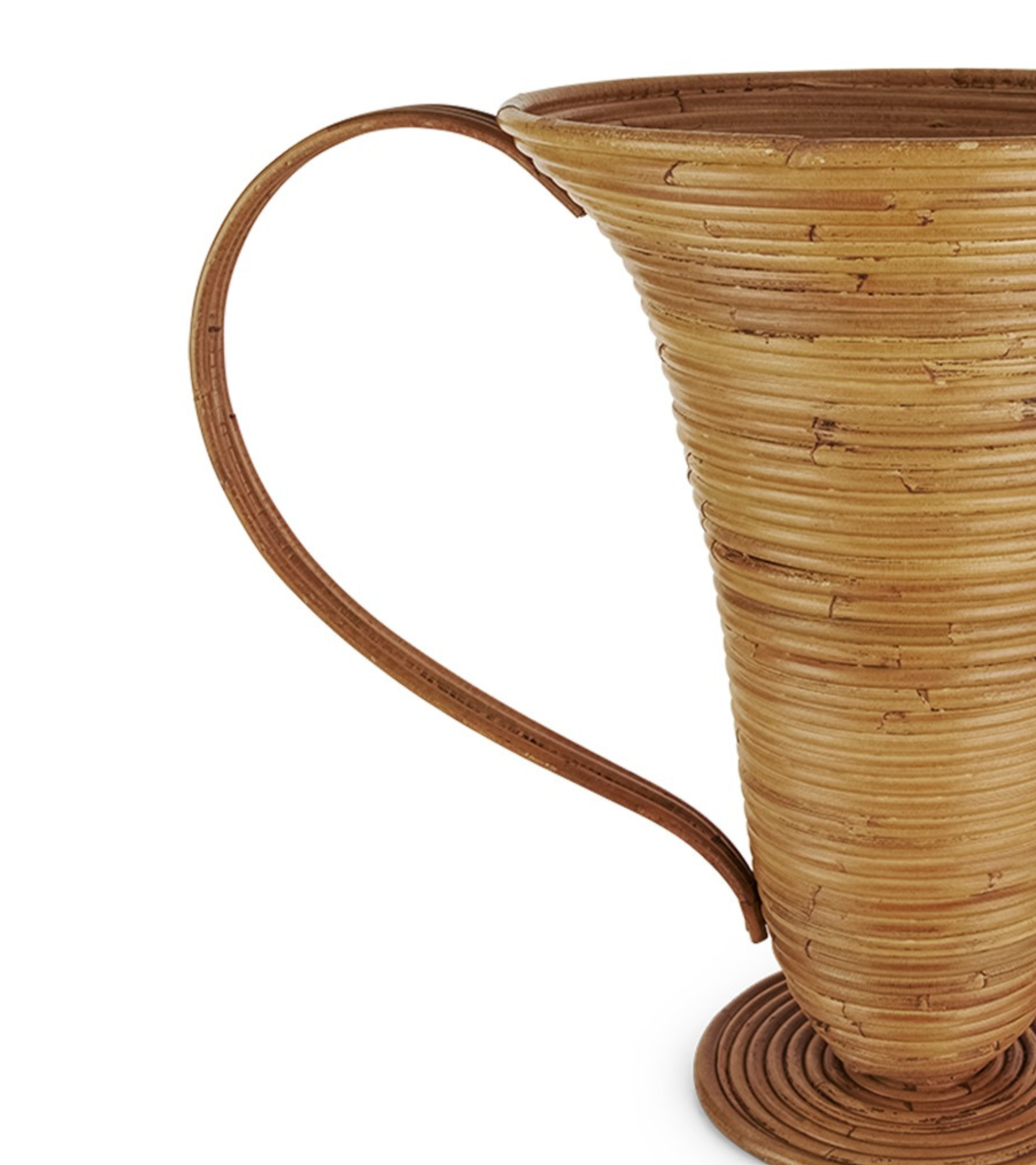 AMPHORA vase dark brown rattan