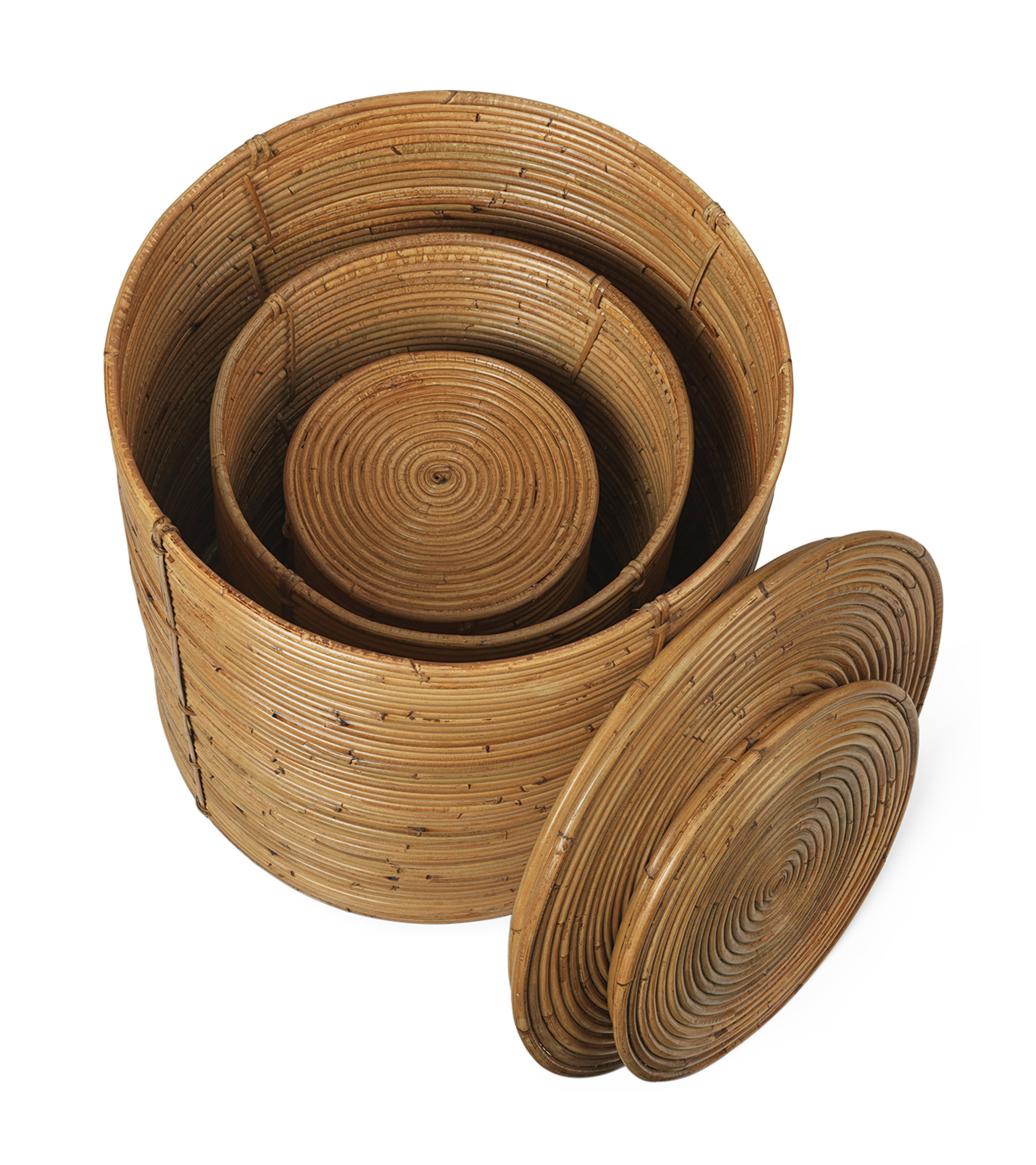 COLUMN STORAGE Rattankorb-Set