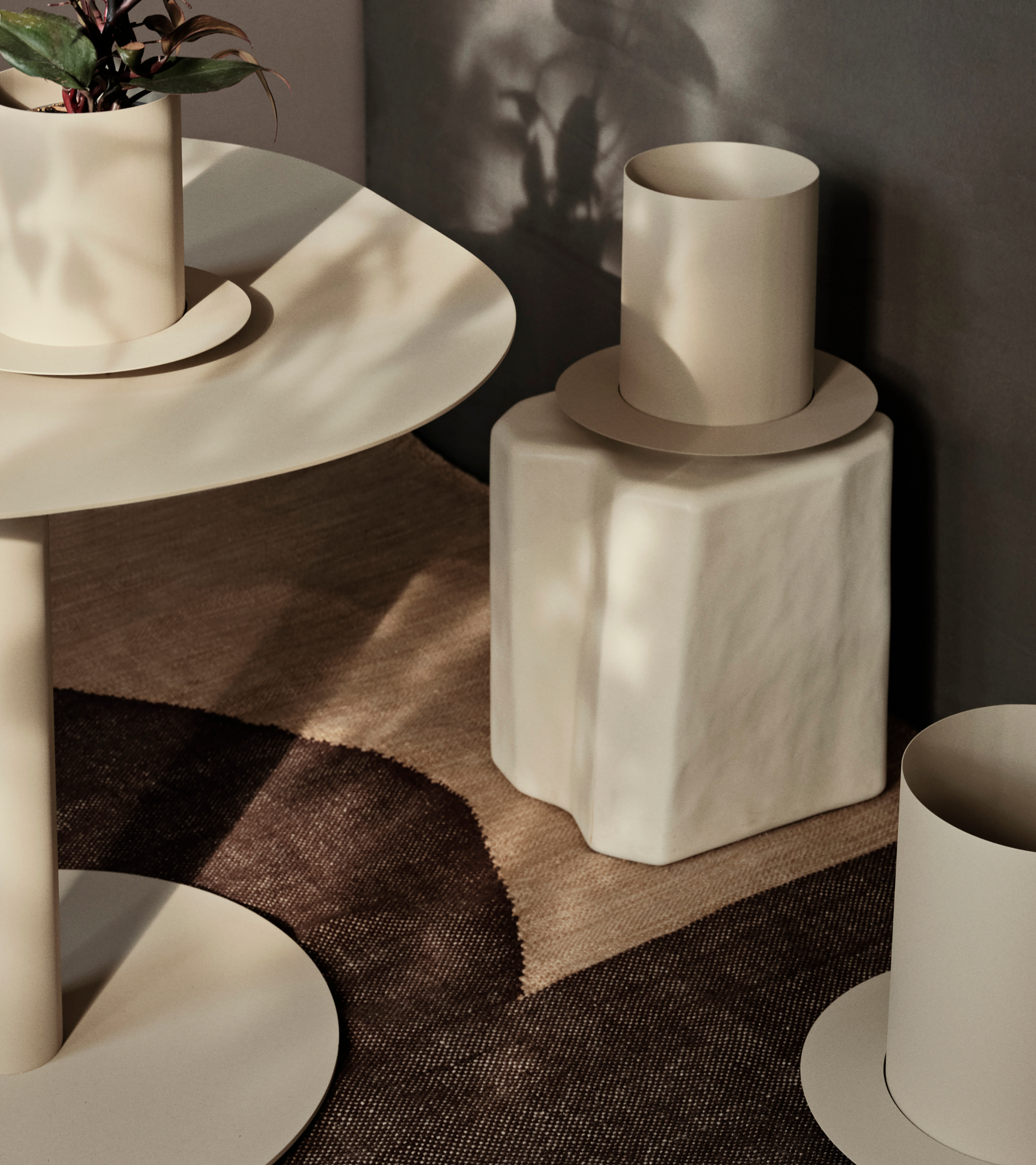 AURAN Blumentopf beige