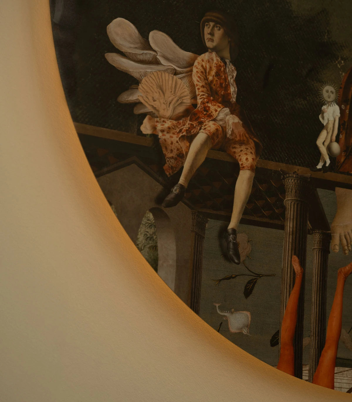 Wandleuchte DOTS LIGHTING - CAROUSEL grün mit Gold