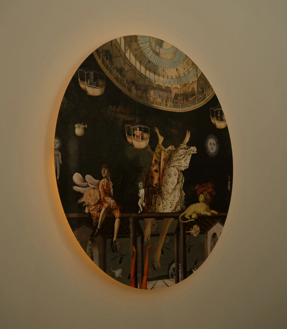 Wandleuchte DOTS LIGHTING - CAROUSEL grün mit Gold