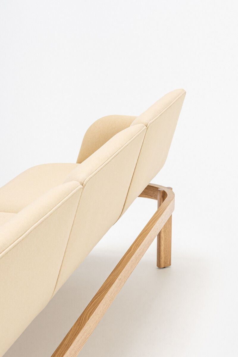 Gepolsterte Sofa Rampe Holzbasis