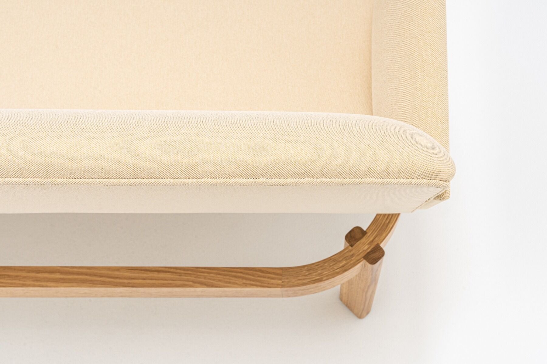 Gepolsterte Sofa Rampe Holzbasis