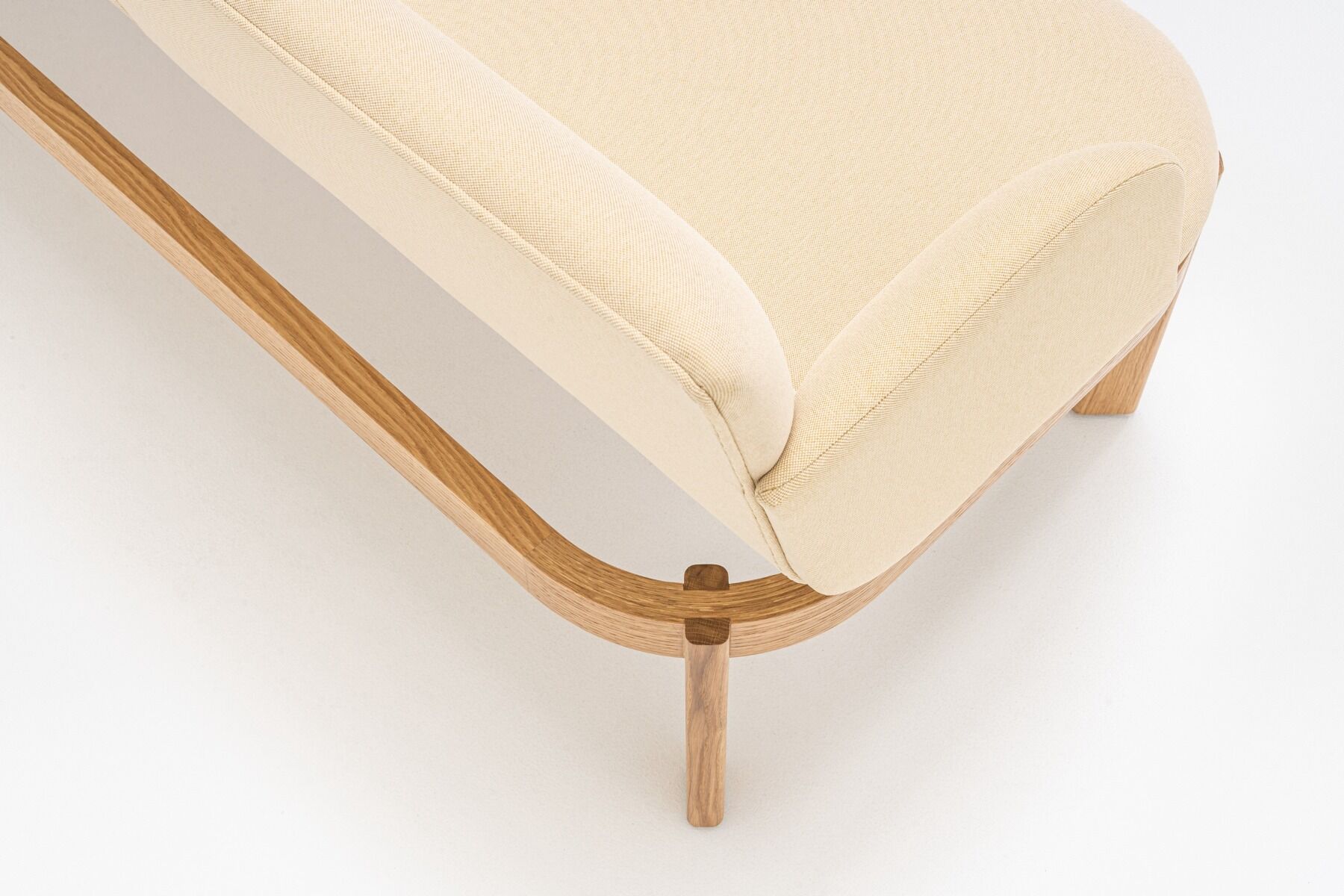 Gepolsterte Sofa Rampe Holzbasis