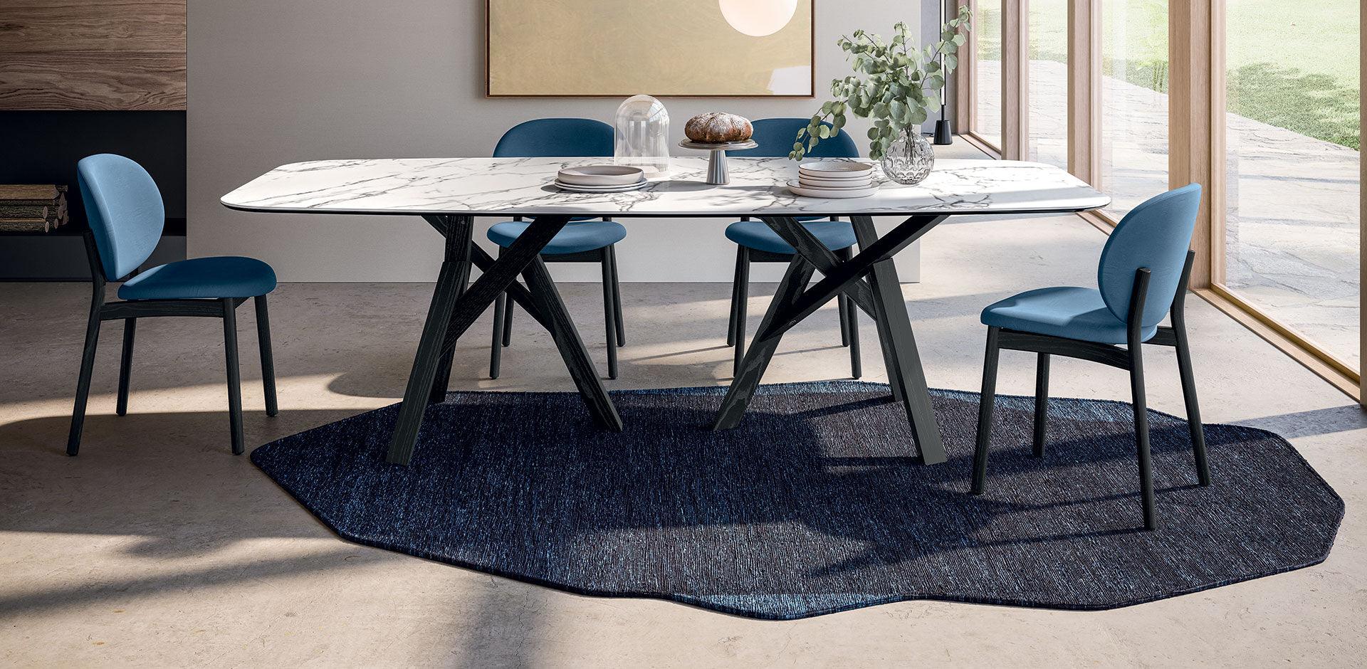Dywan okrągły ROCHE niebieski Calligaris Eye on Design