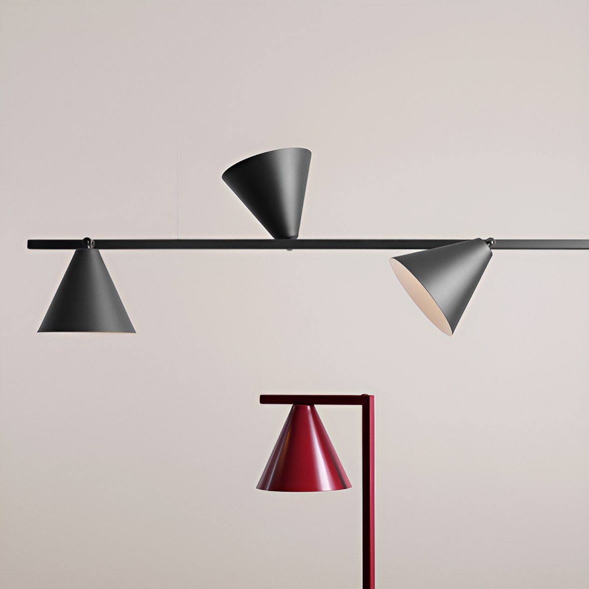 FORM QUATRO schwarze Pendelleuchte