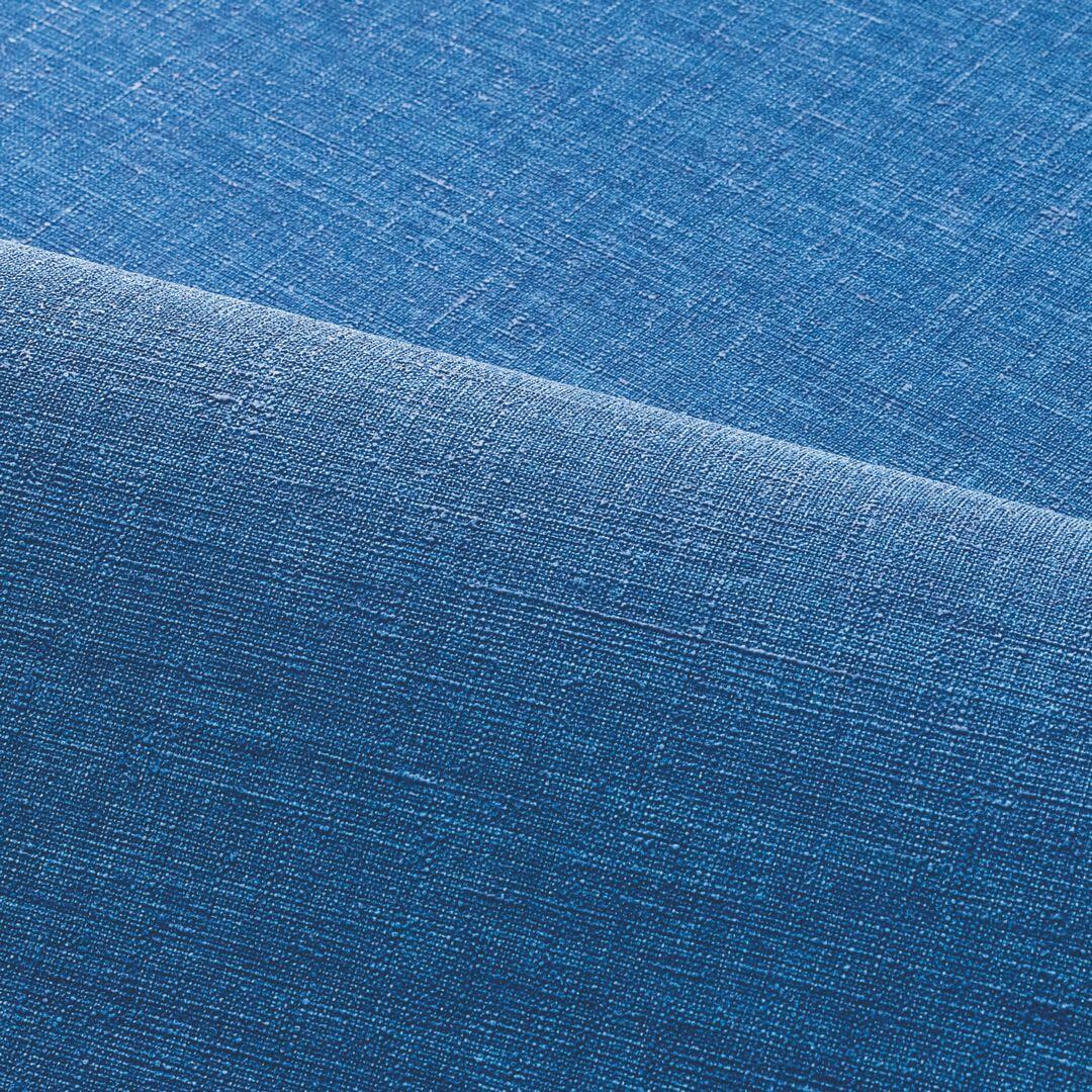 Structural wallpaper resembling linen canvas SHINOK - BLEU ROI blue