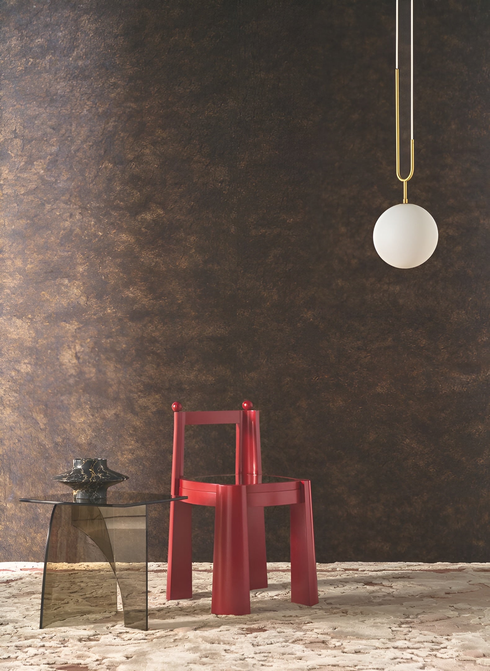 Metallic Textured Fabric Wallpaper with Pleats OXEA - SILVER PEARL