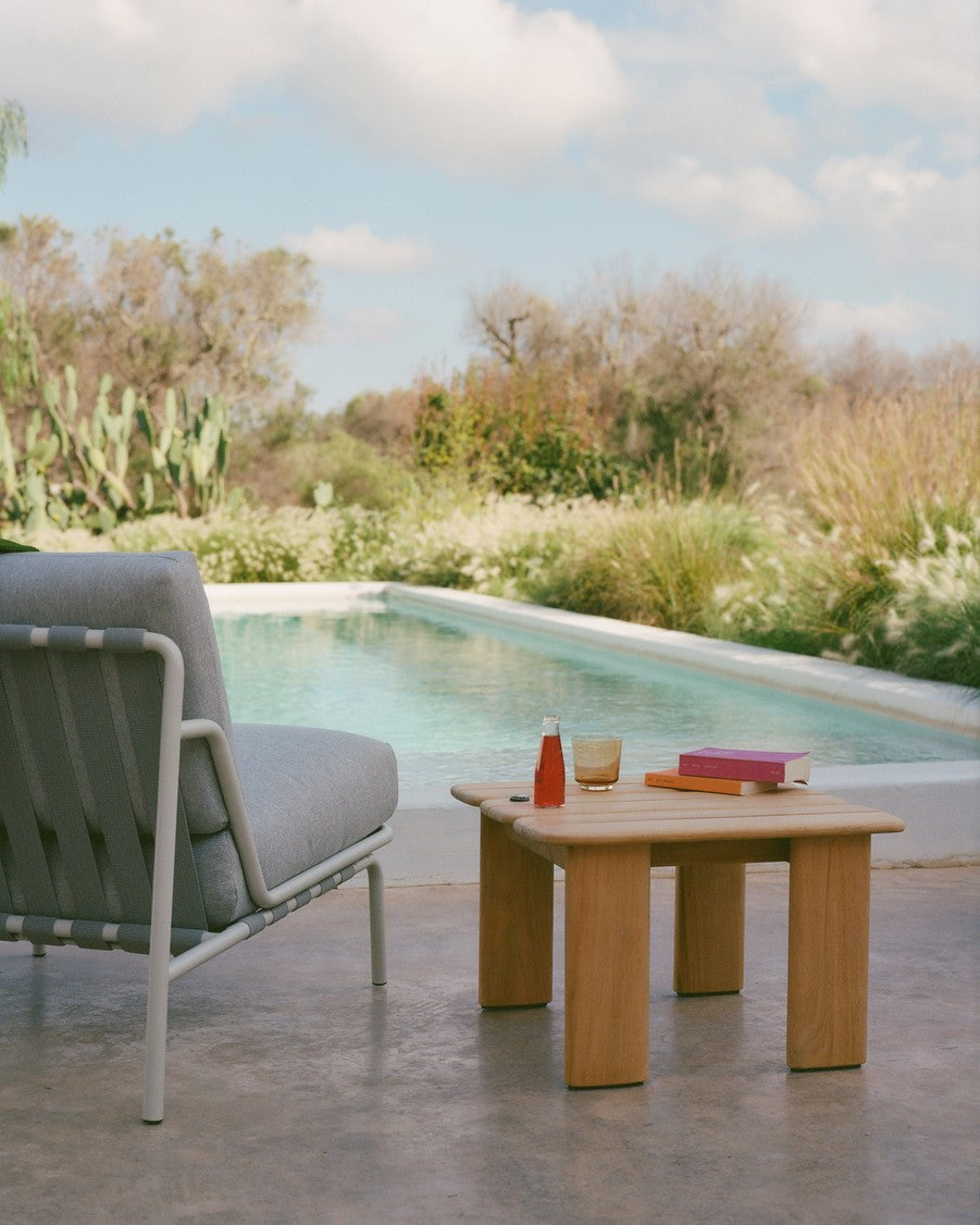 SETTLE Outdoor Armchair Gray with Green Base