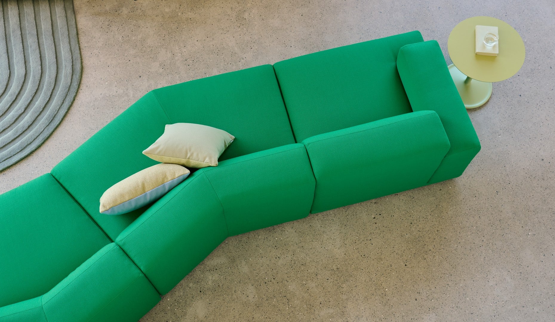 SOFT Side Table in Beige-Green