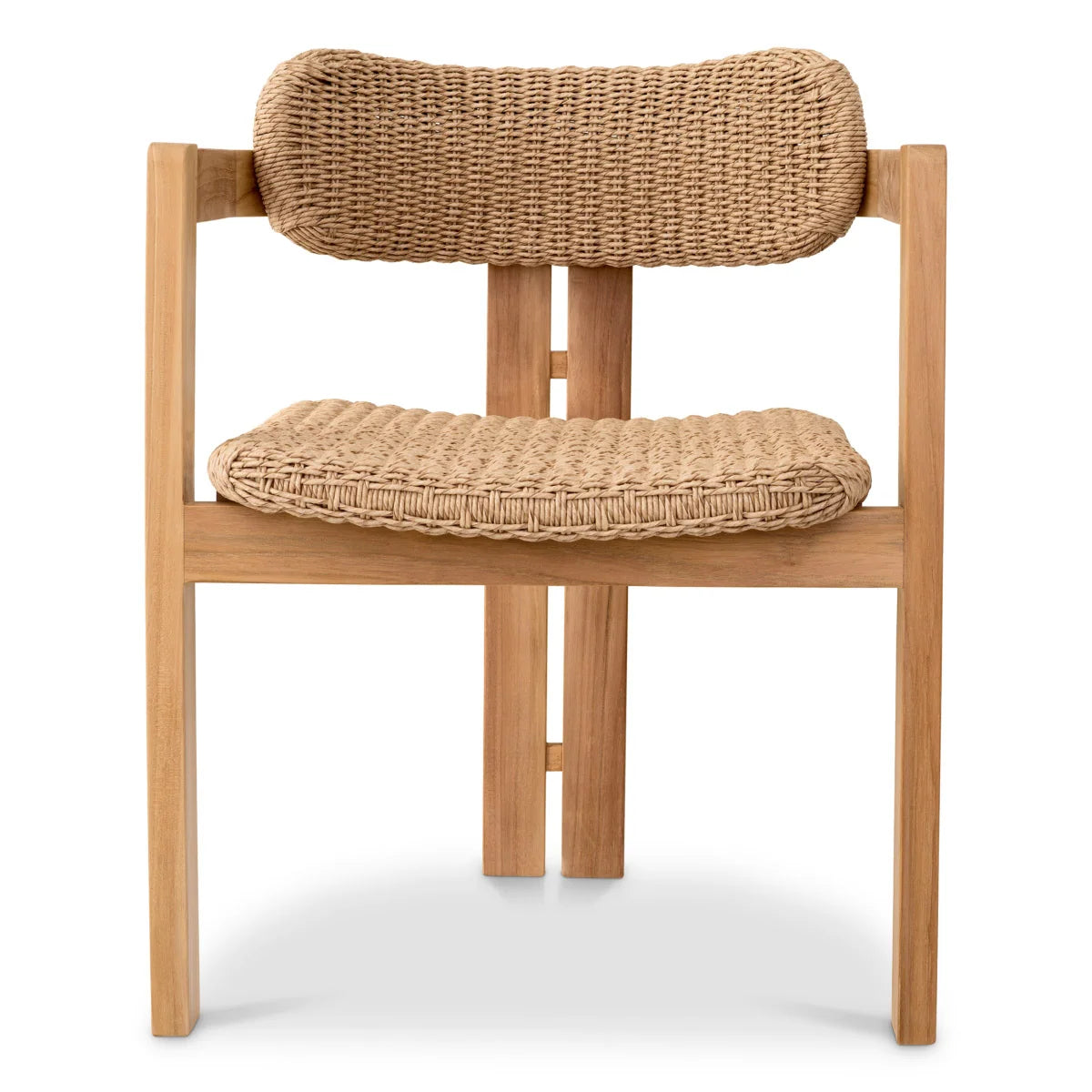 Outdoor chair DONATO teak wood with weaving