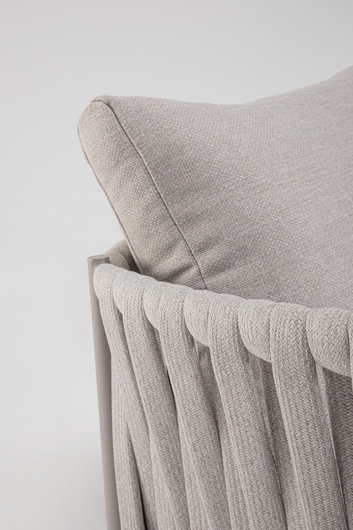 Outdoor armchair JACINTA light gray