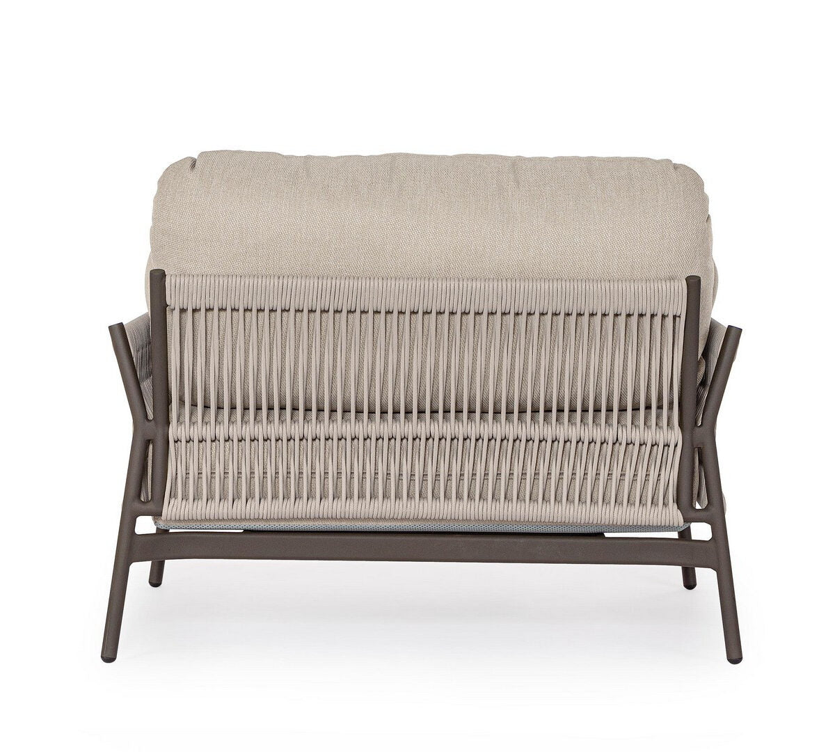 PARDIS Beige Outdoor Armchair with Brown Base
