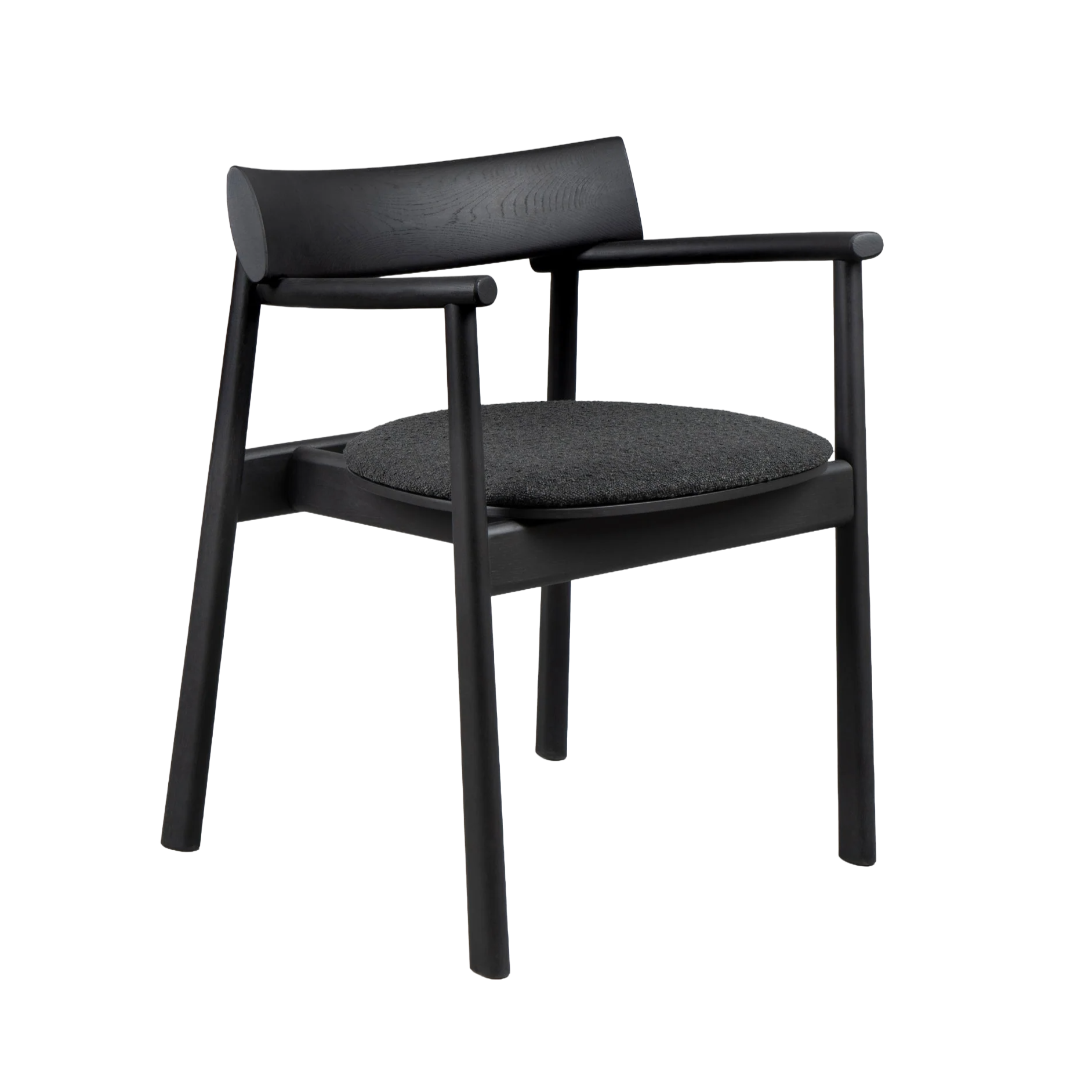 ELIPSA SOFT Chair black oak wood and black boucle