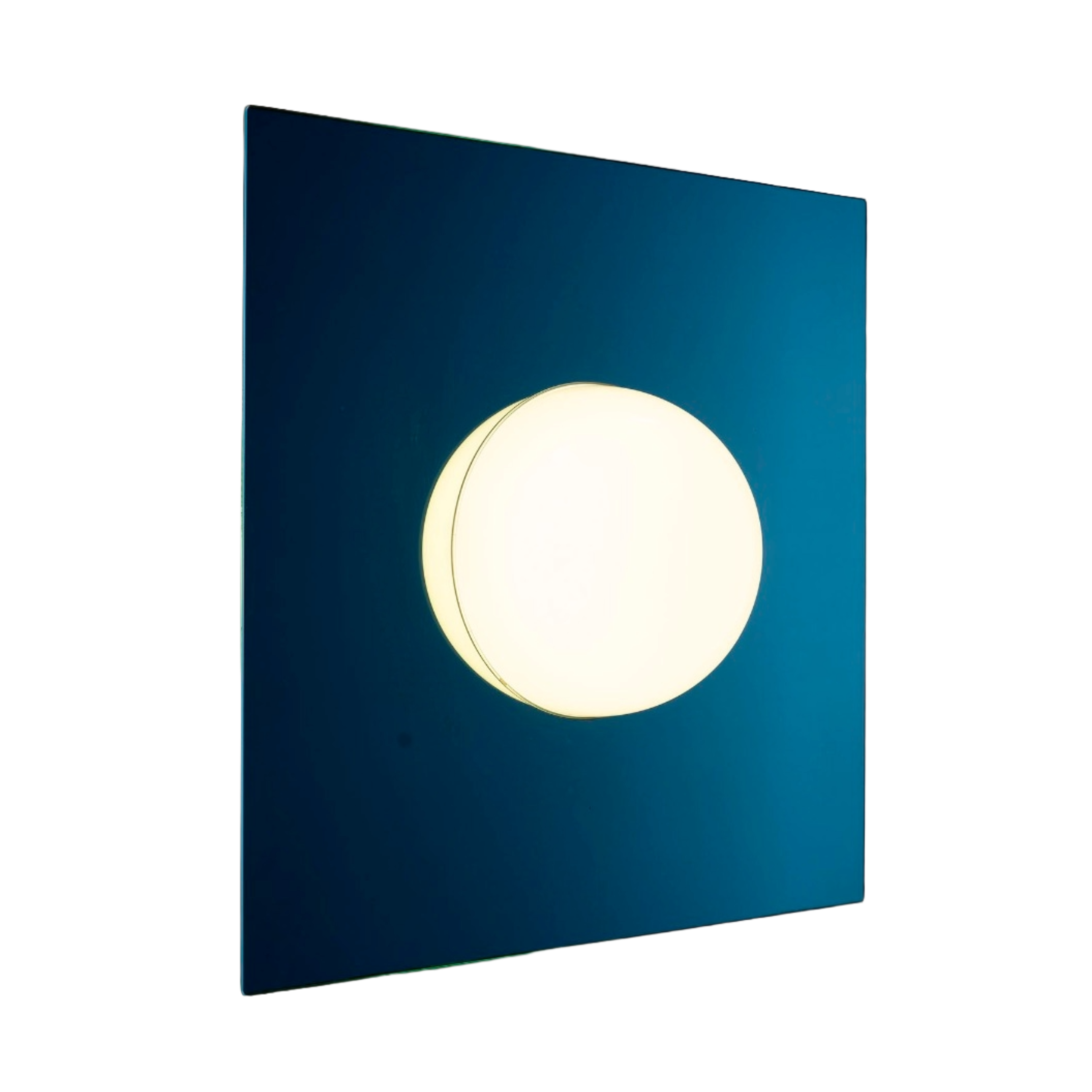 ELOS Wall Lamp with White Shade and Glass Base