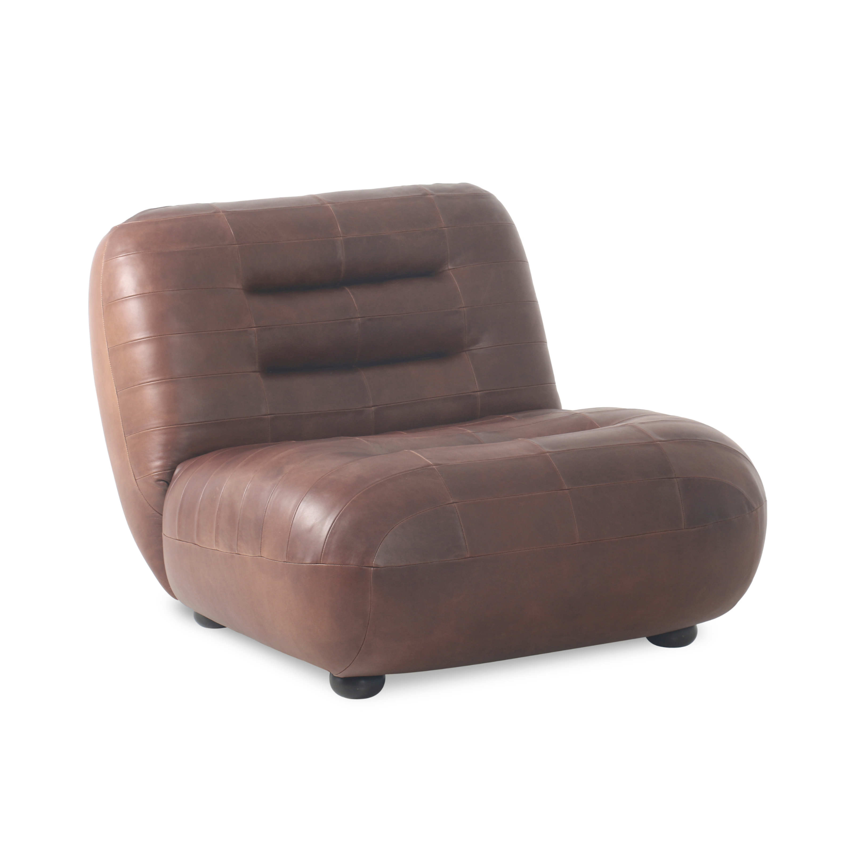 Sessel WYATT WAX schokoladenbraunes Leder