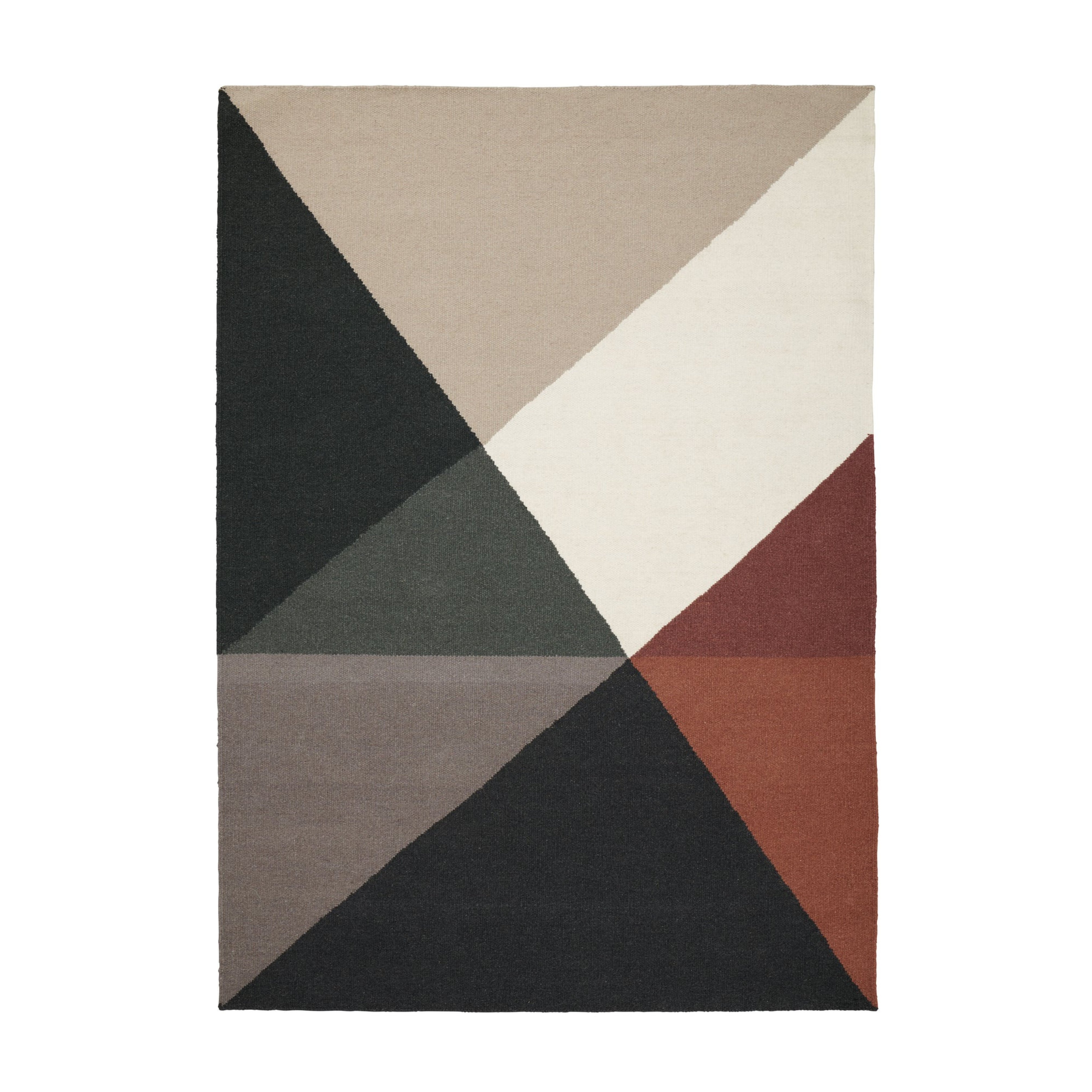 Teppich METRI - RUST beige mit bordeauxrot