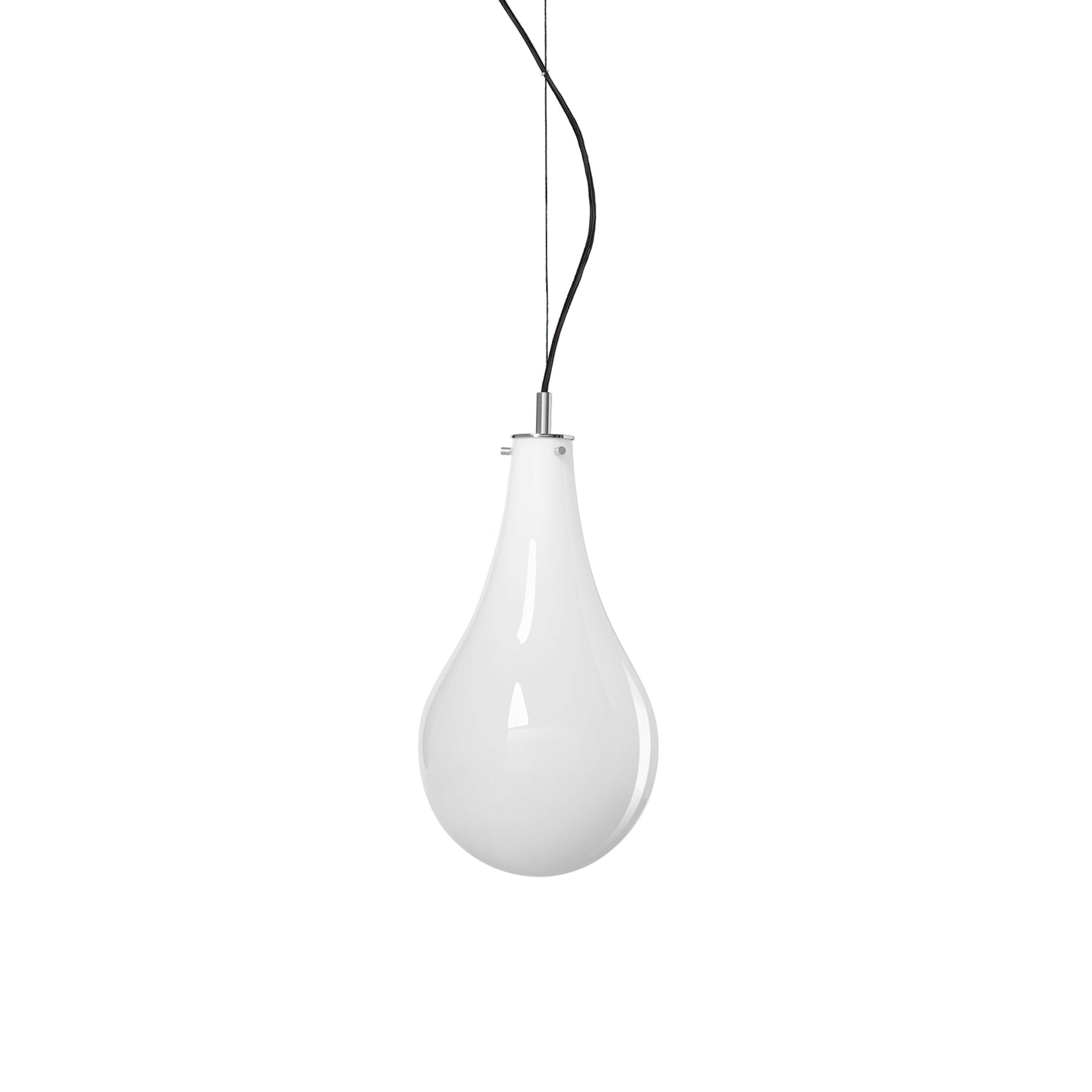 Pendant lamp STILLA white with silver finish