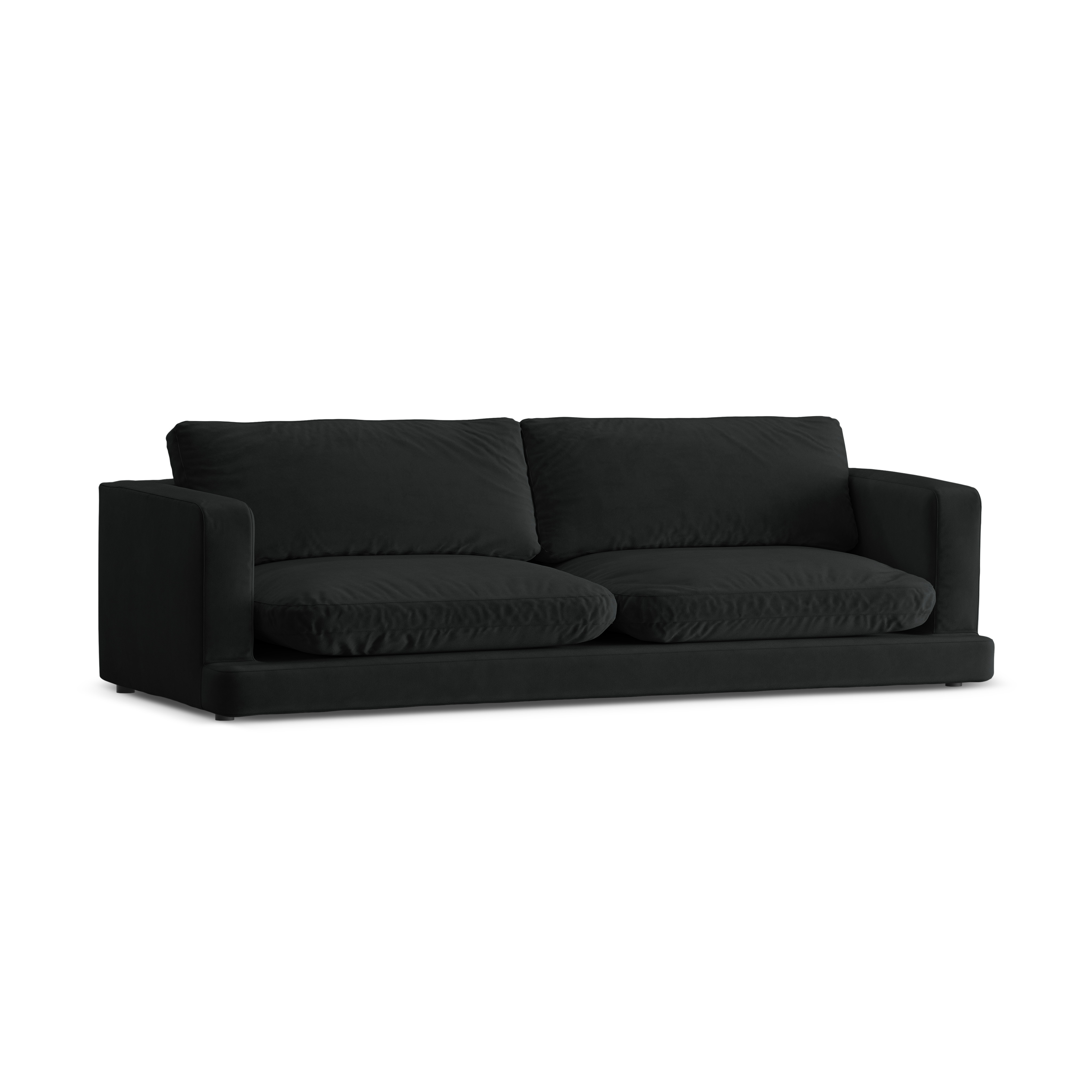 Sofa aus Samt für 4 Personen DAPHNE schwarz