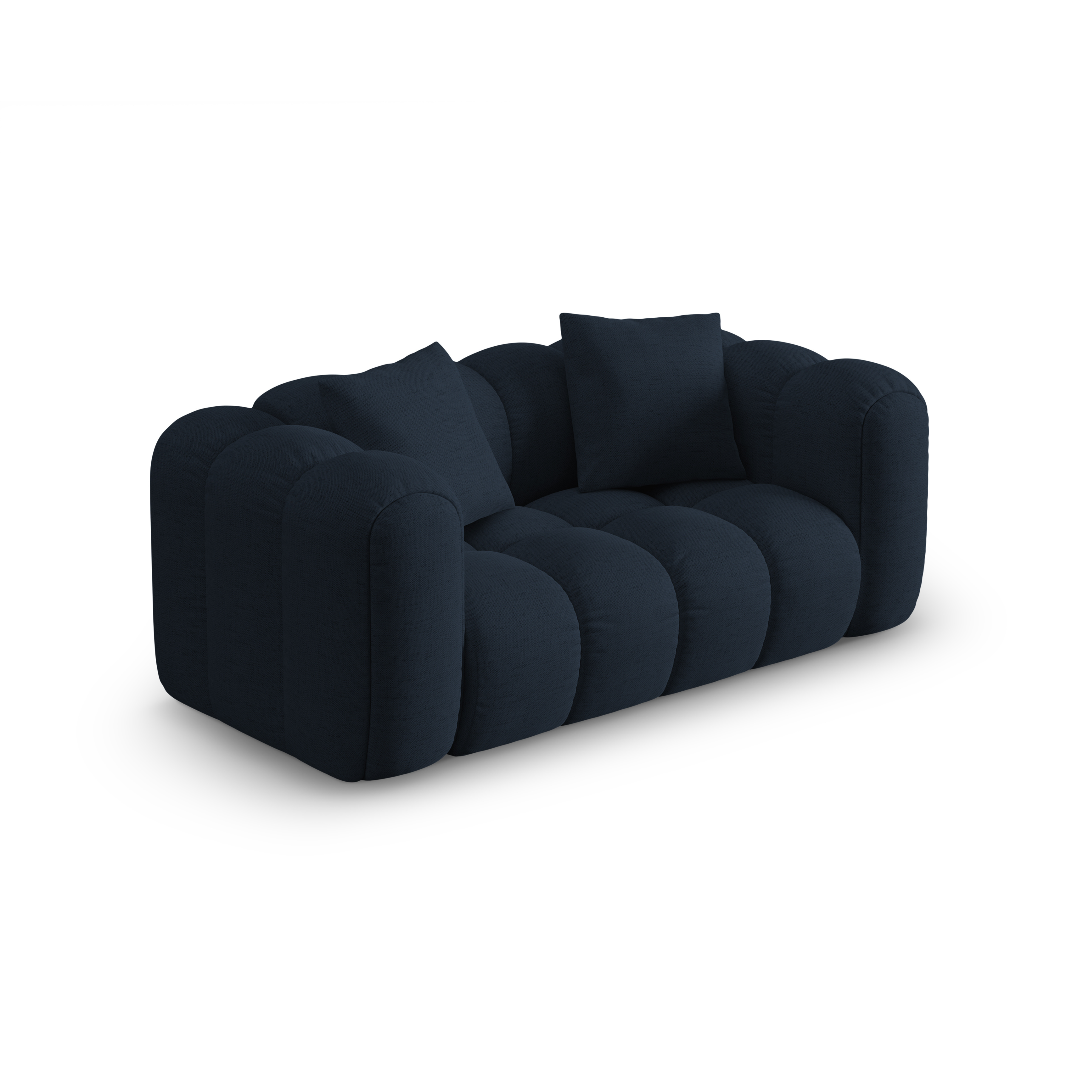 Sofa 2-sitzig ASTRO königliches marineblaues Chenille