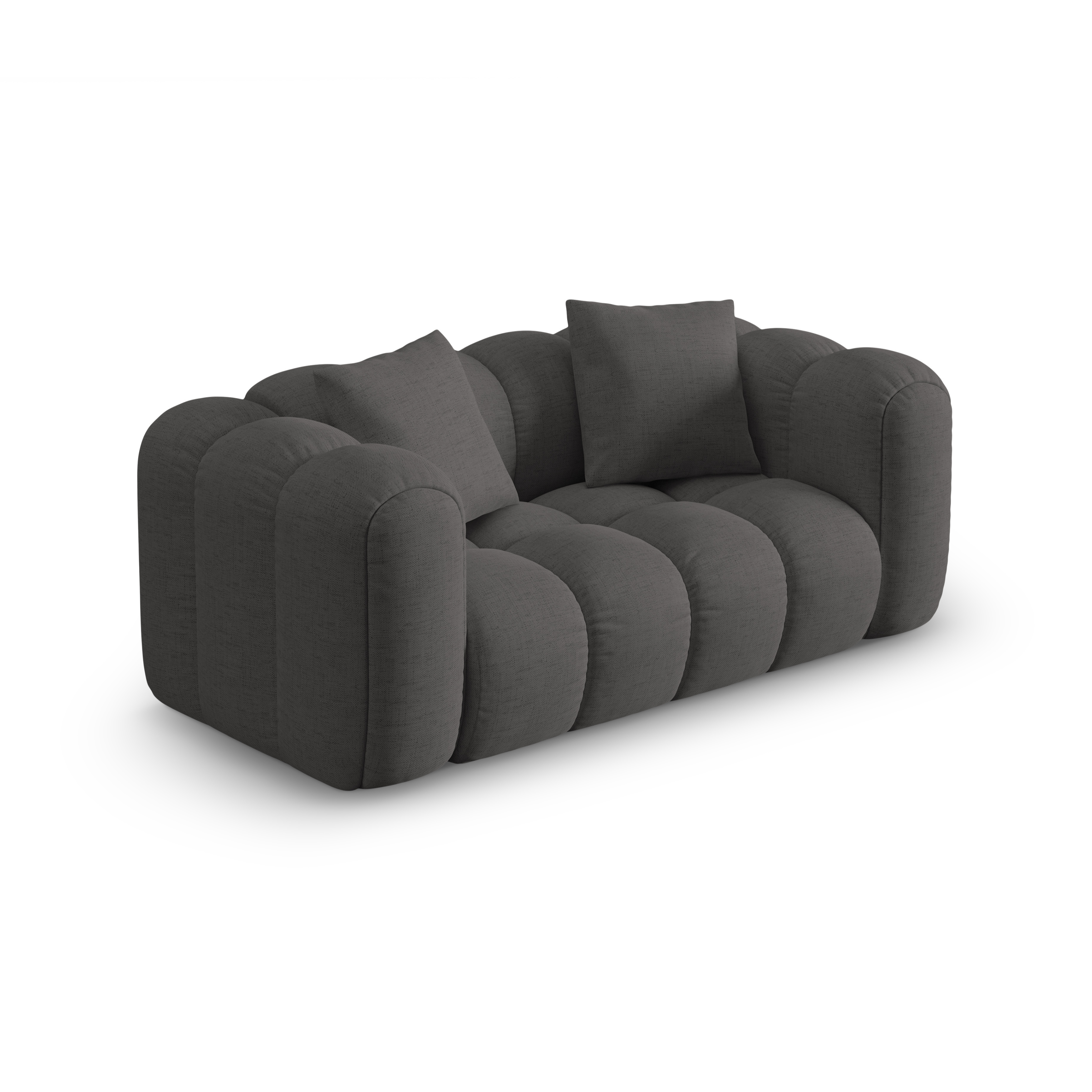 Sofa 2-sitzig ASTRO graues Chenille