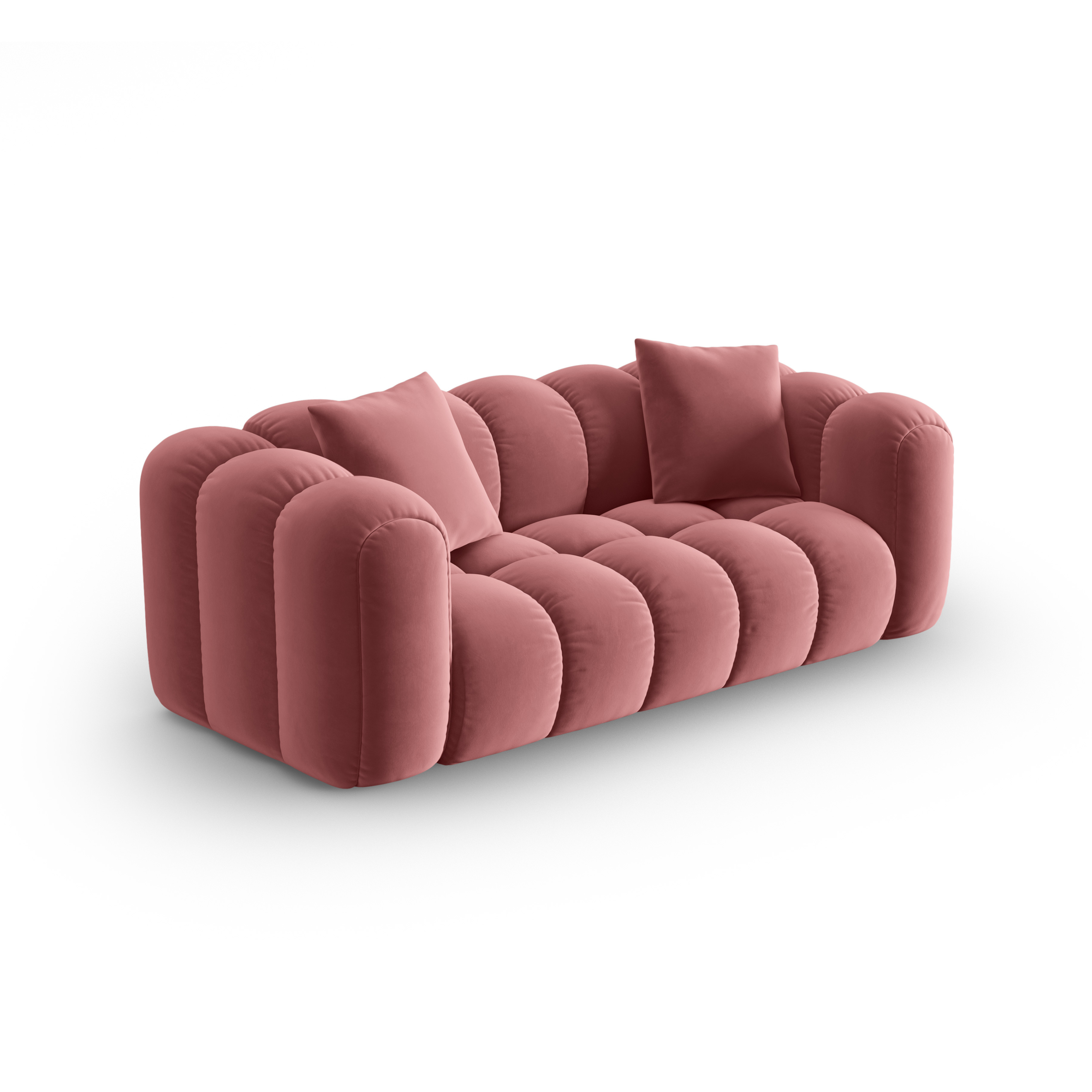 Samtsofa 3-sitzig ASTRO rosa