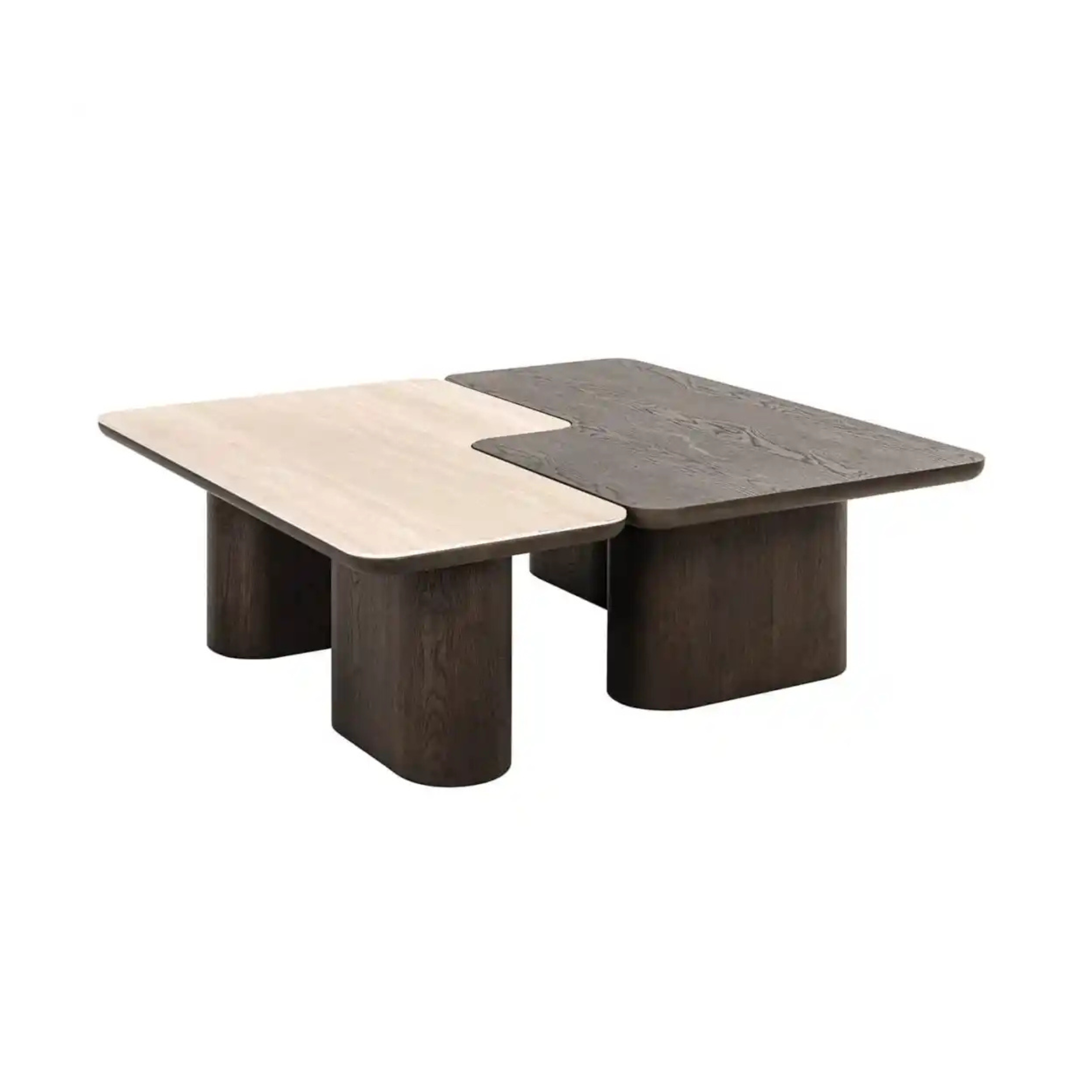 NANDO Couchtisch-Set Eichenfurnier