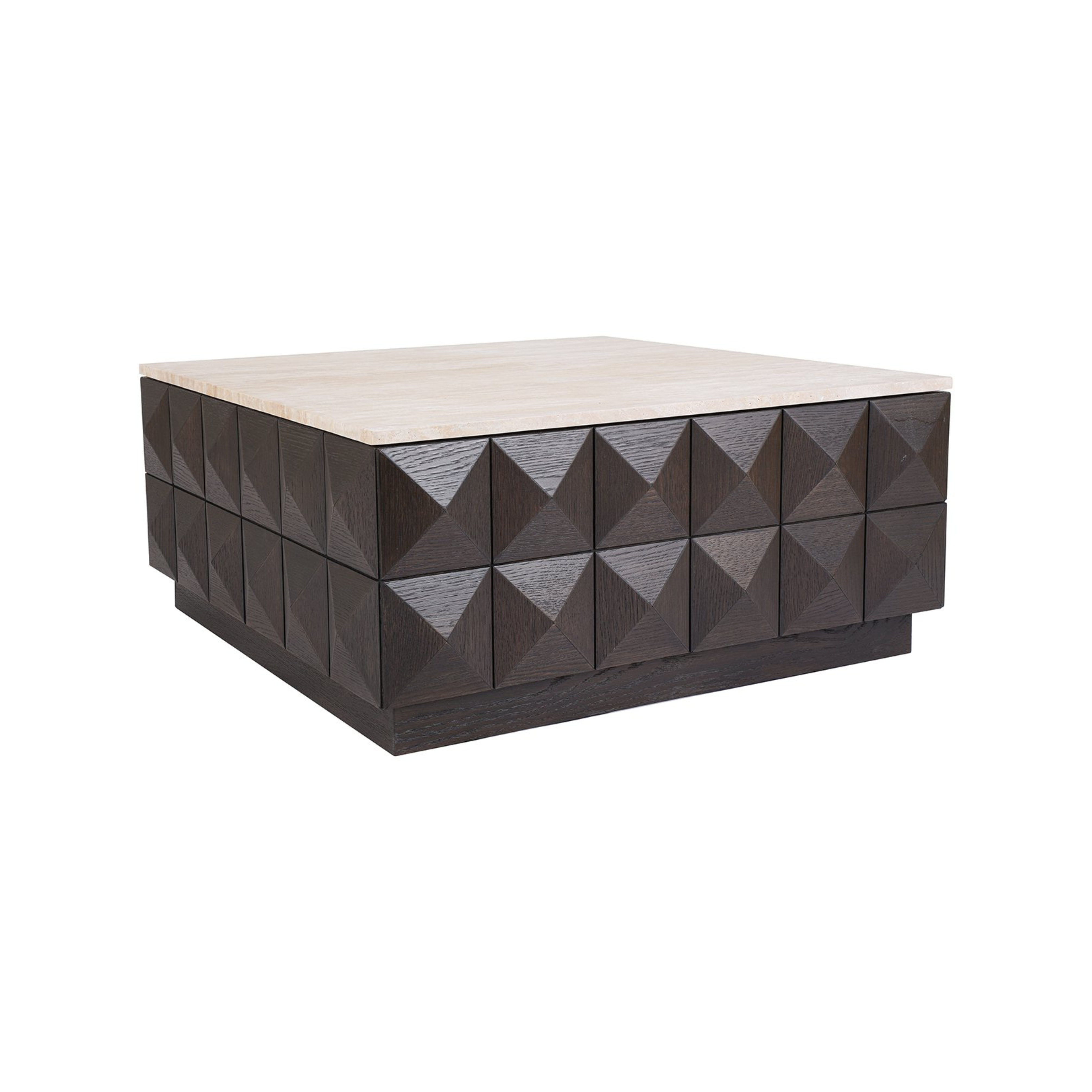 CLAREMONT coffee table brown with beige top