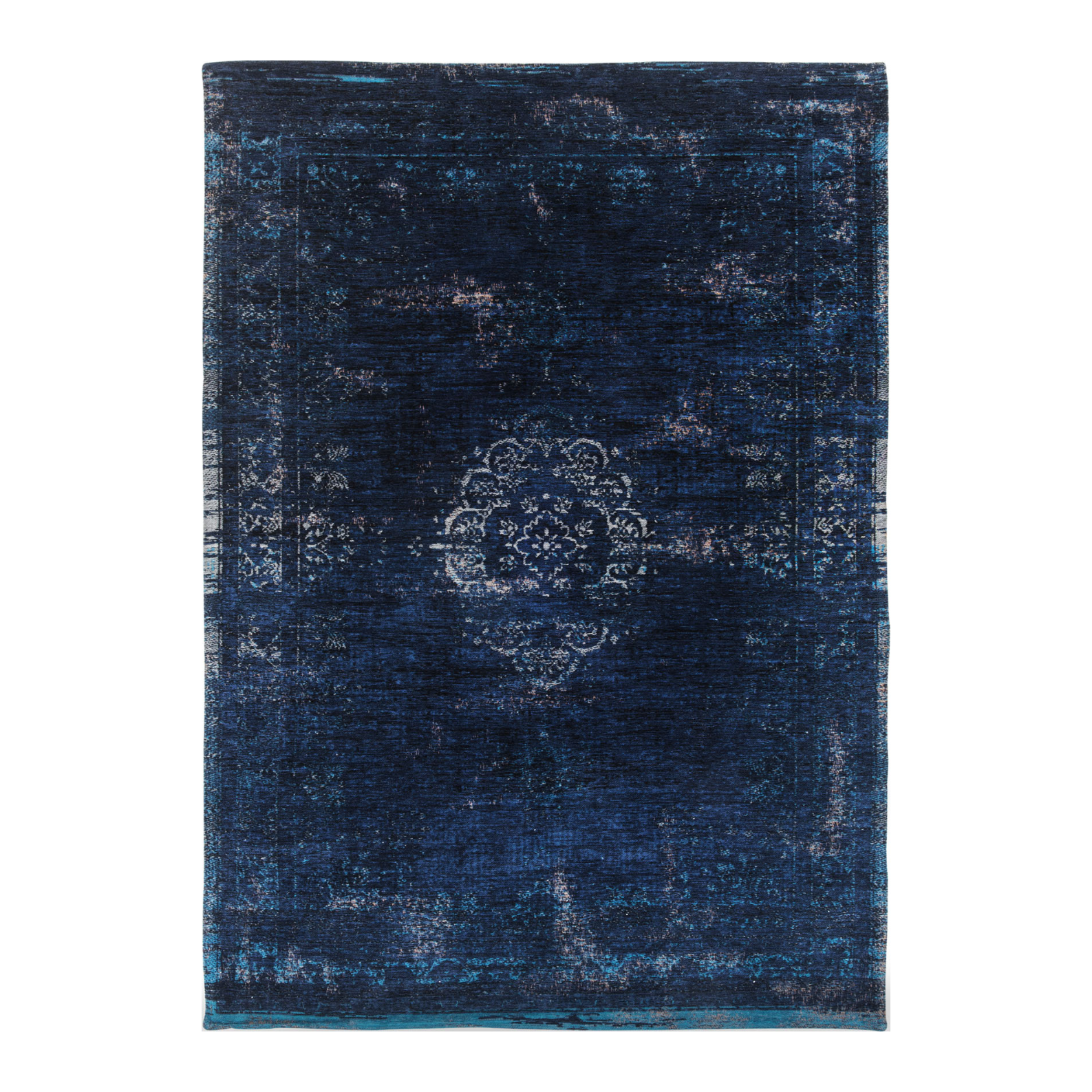 Teppich MEDALLION BLAU NACHT granatrot