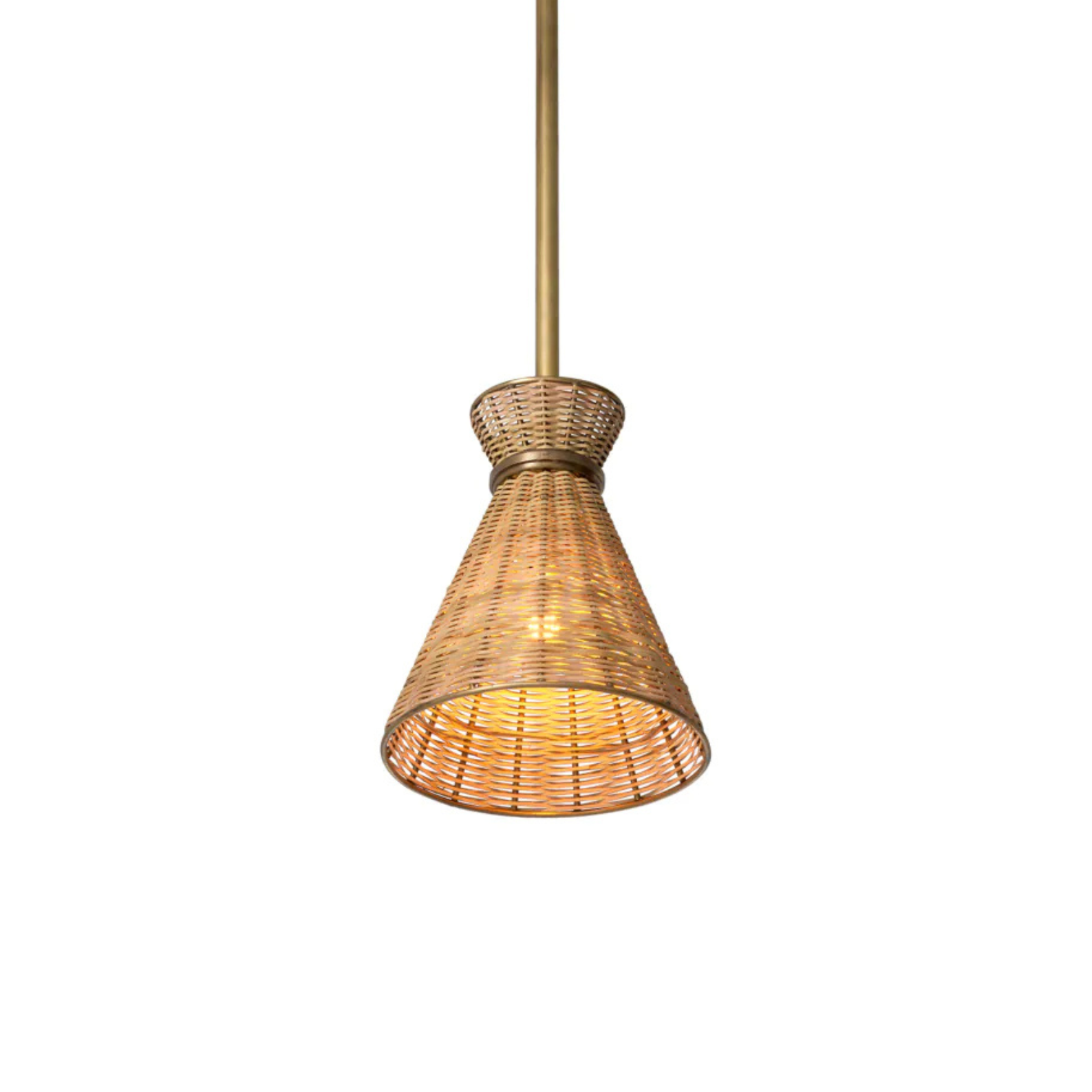 Hängende Lampe Konic Ancient Gold mit Weiden